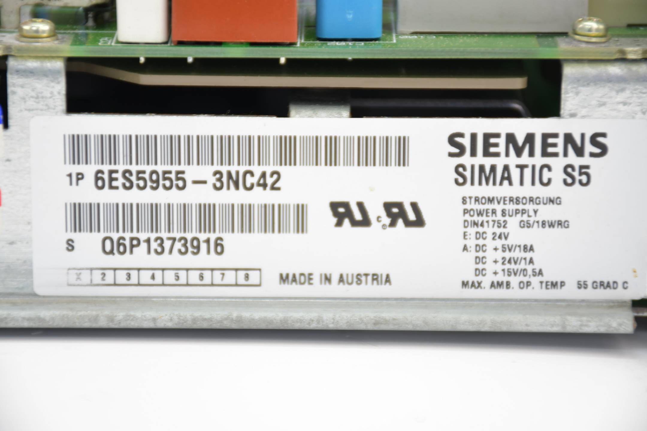 Siemens simatic S5 Stromversorgung 955 ZG 6ES5955-3NC42 ( 6ES5 955-3NC42 ) E1