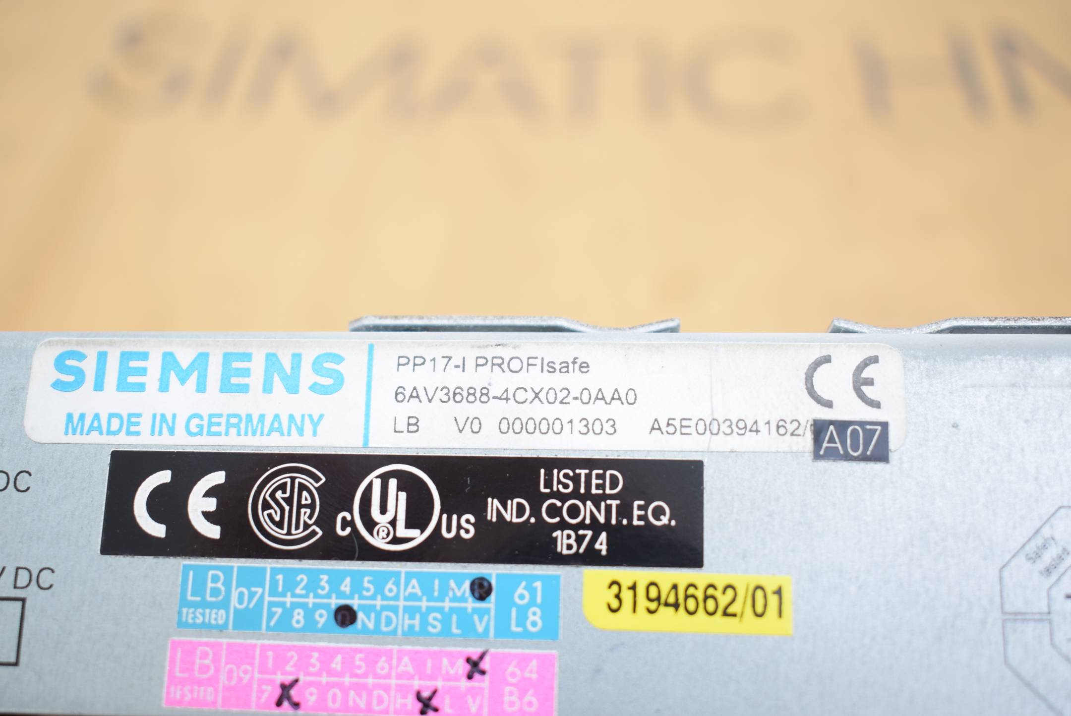 Siemens simatic PP17-I PROFIsafe 6AV3688-4CX02-0AA0 ( 6AV3 688-4CX02-0AA0 )