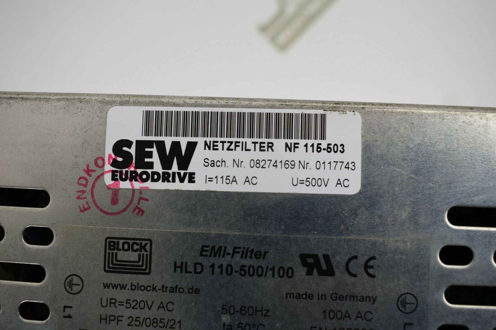 SEW Eurodrive Netzfilter NF 115-503