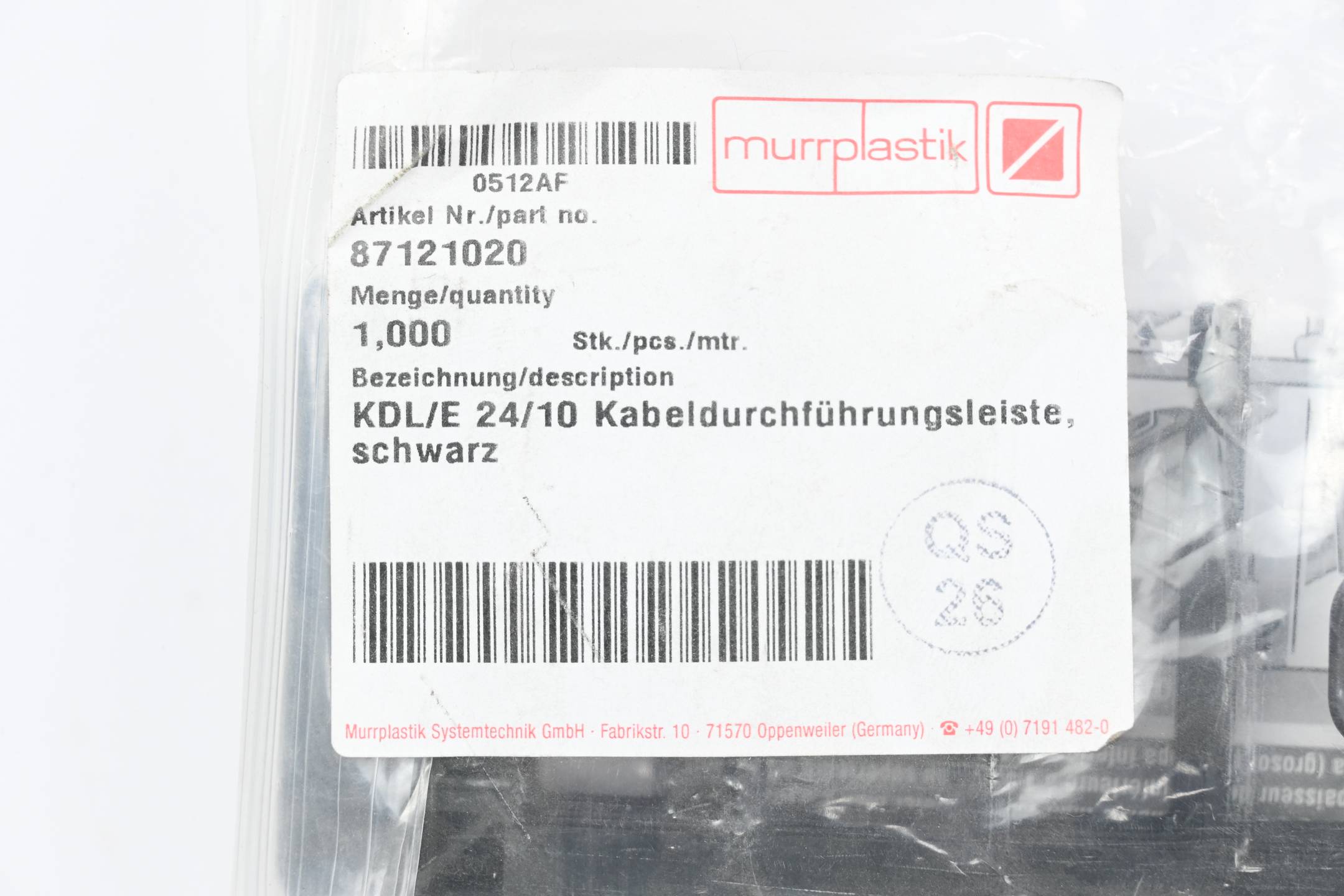Murrplastik KDL/E 24/10 Kabeldurchführungsleiste 87121020
