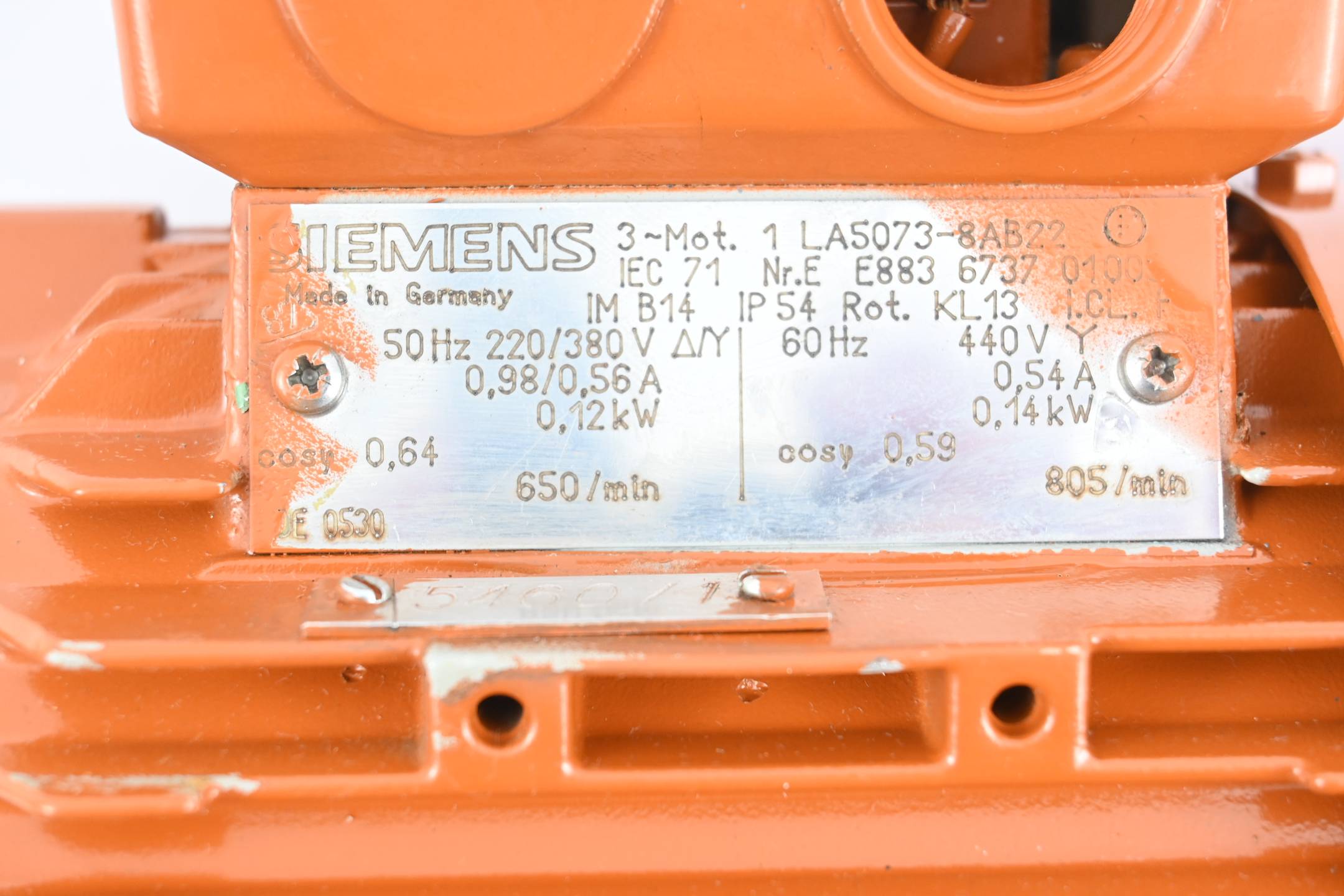 Siemens 3~ Motor 1LA5073-8AB22 ( 1LA5 073-8AB22 ) 