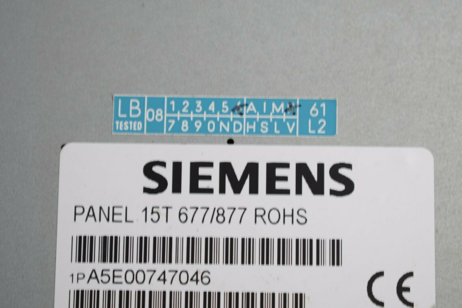 Siemens Panel 15T 677/877 ROHS
