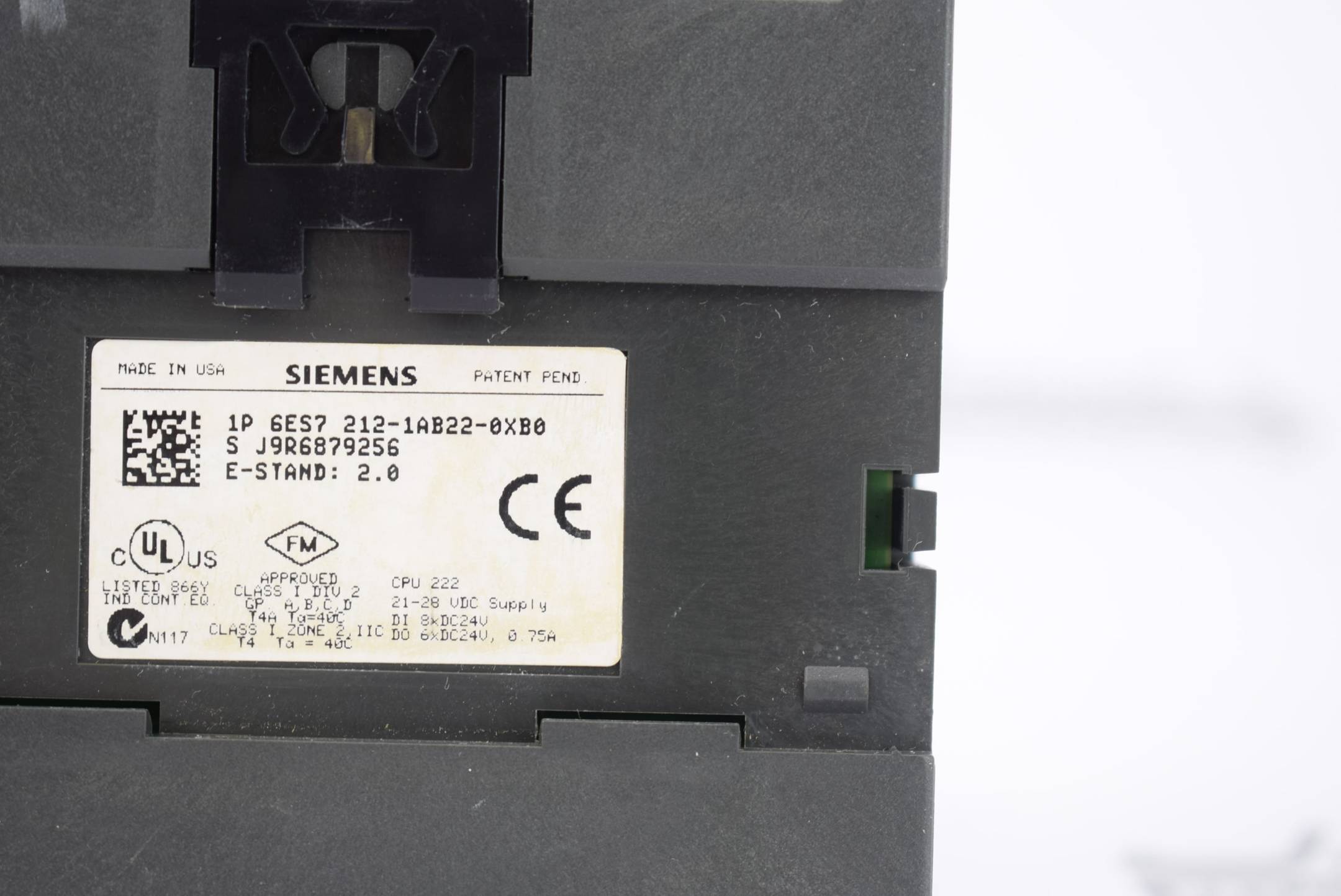 Siemens simatic S7-200 CPU 222 6ES7 212-1AB22-0XB0 ( 6ES7212-1AB22-0XB0 ) E2