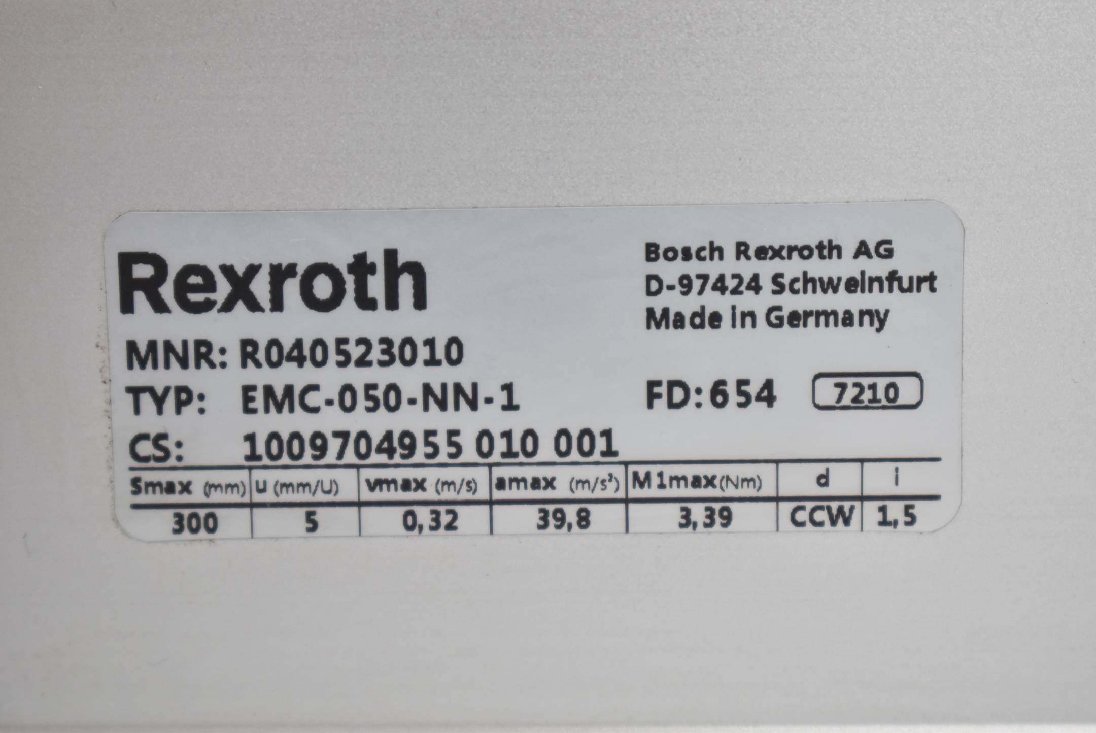 Rexroth Elektrozylinder EMC-050-NN-1 ( R040523010 )