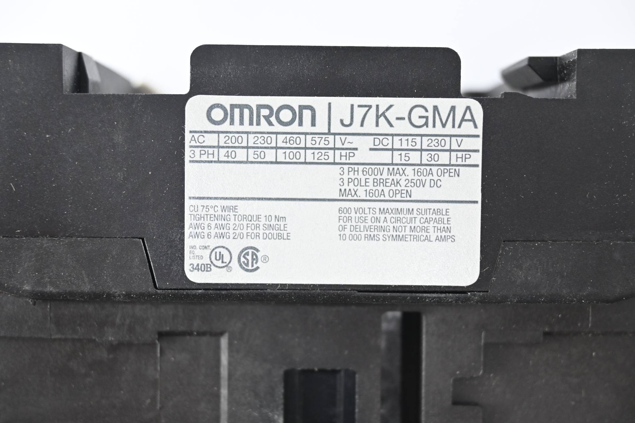 Omron Contactor 230V 50Hz / 240V 60Hz ( J7K-GMA )