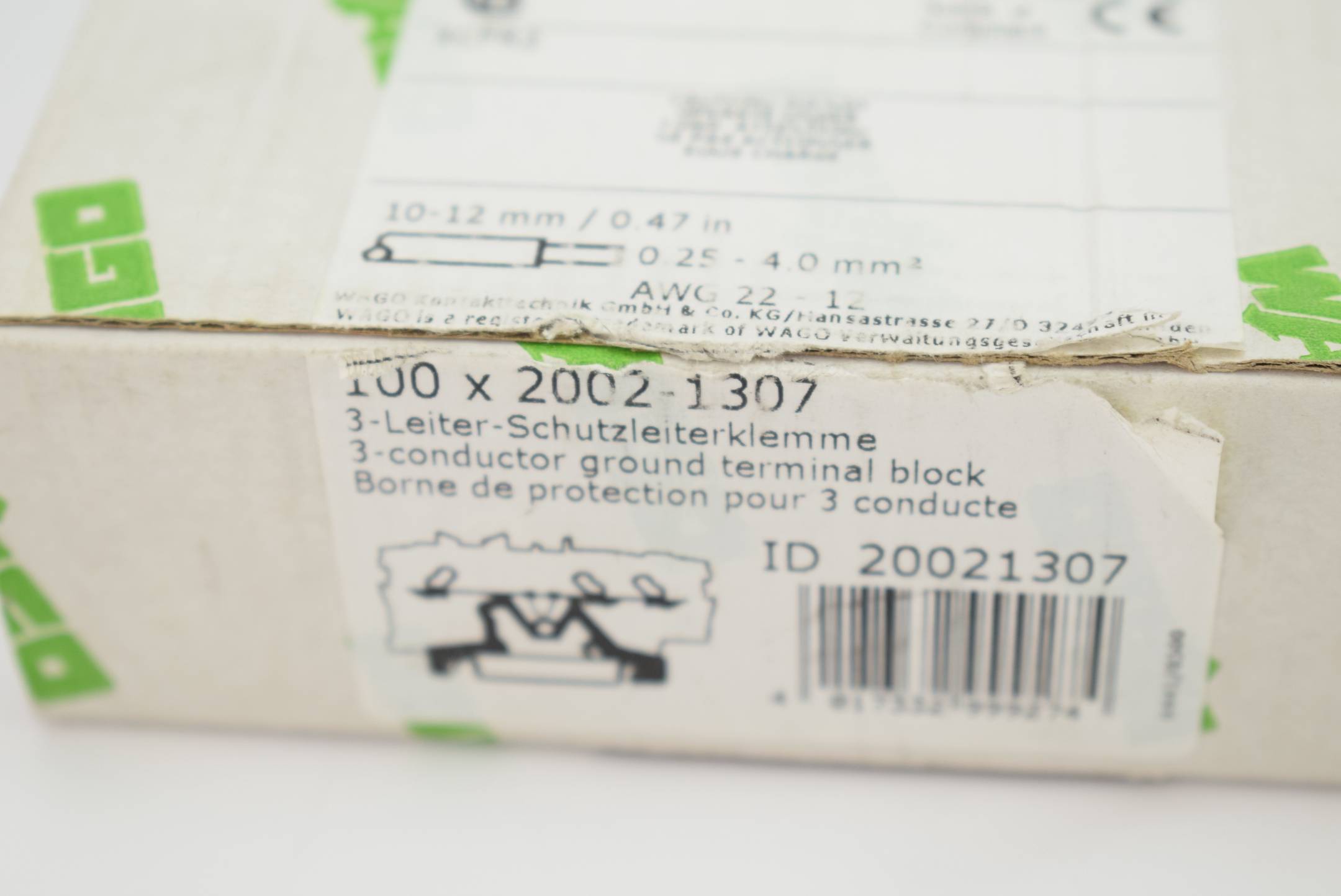 63 Stück 3-Leiter-Schutzleiterklemme 2002-1307 ( 20021307 )
