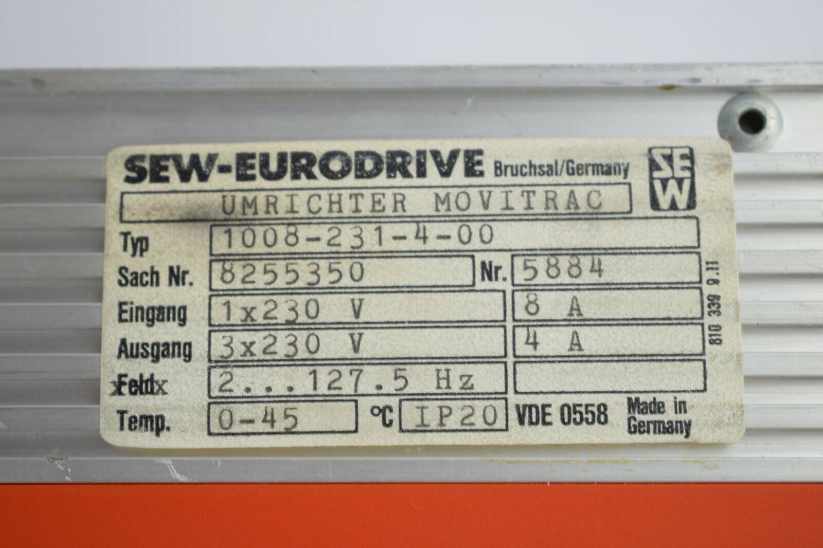 SEW Eurodrive Movitrac 1008-231-4-00
