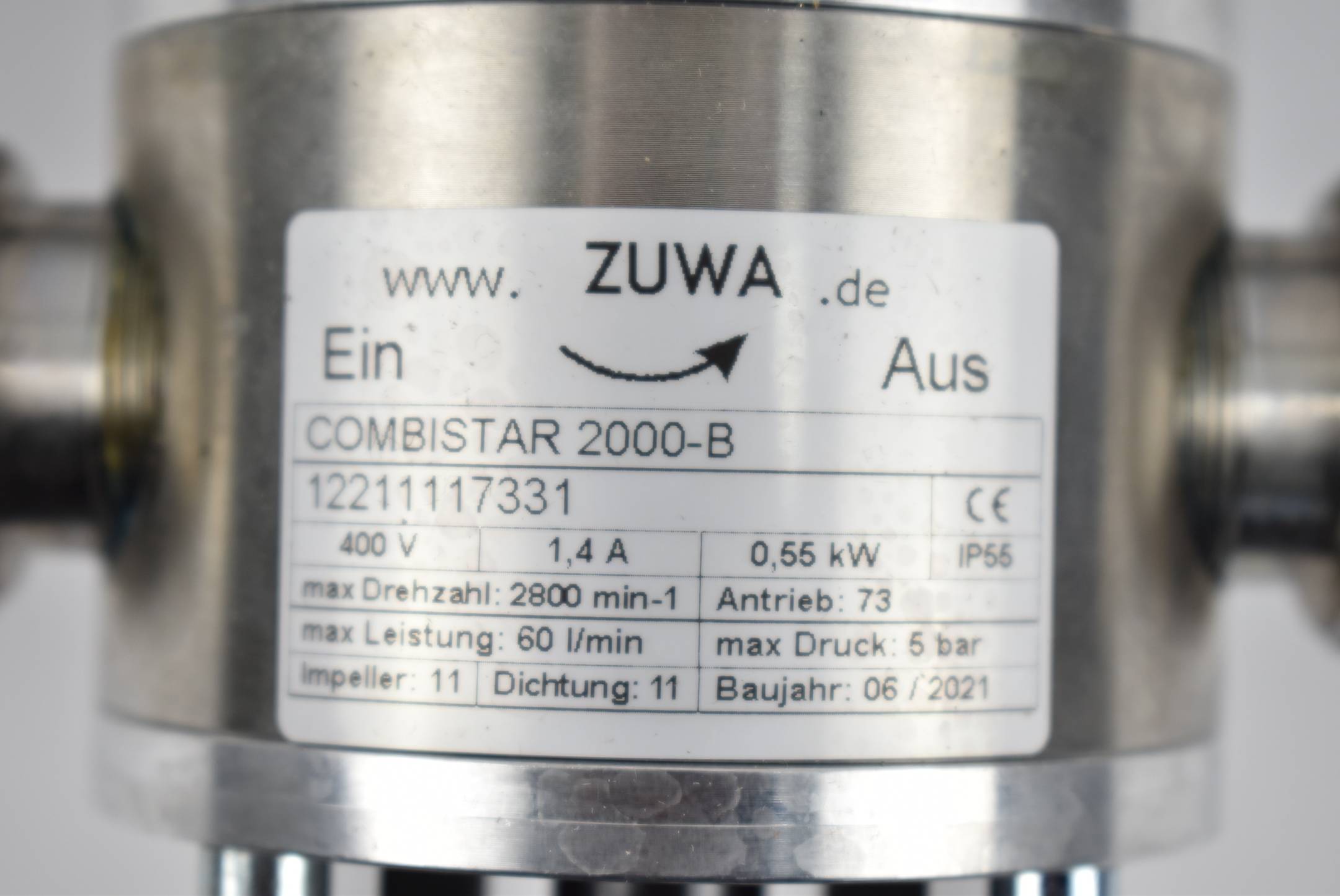 Zuwa Impellerpumpe Combistar 2000-B ET71b-2 ( 80602 ) ET712S03409