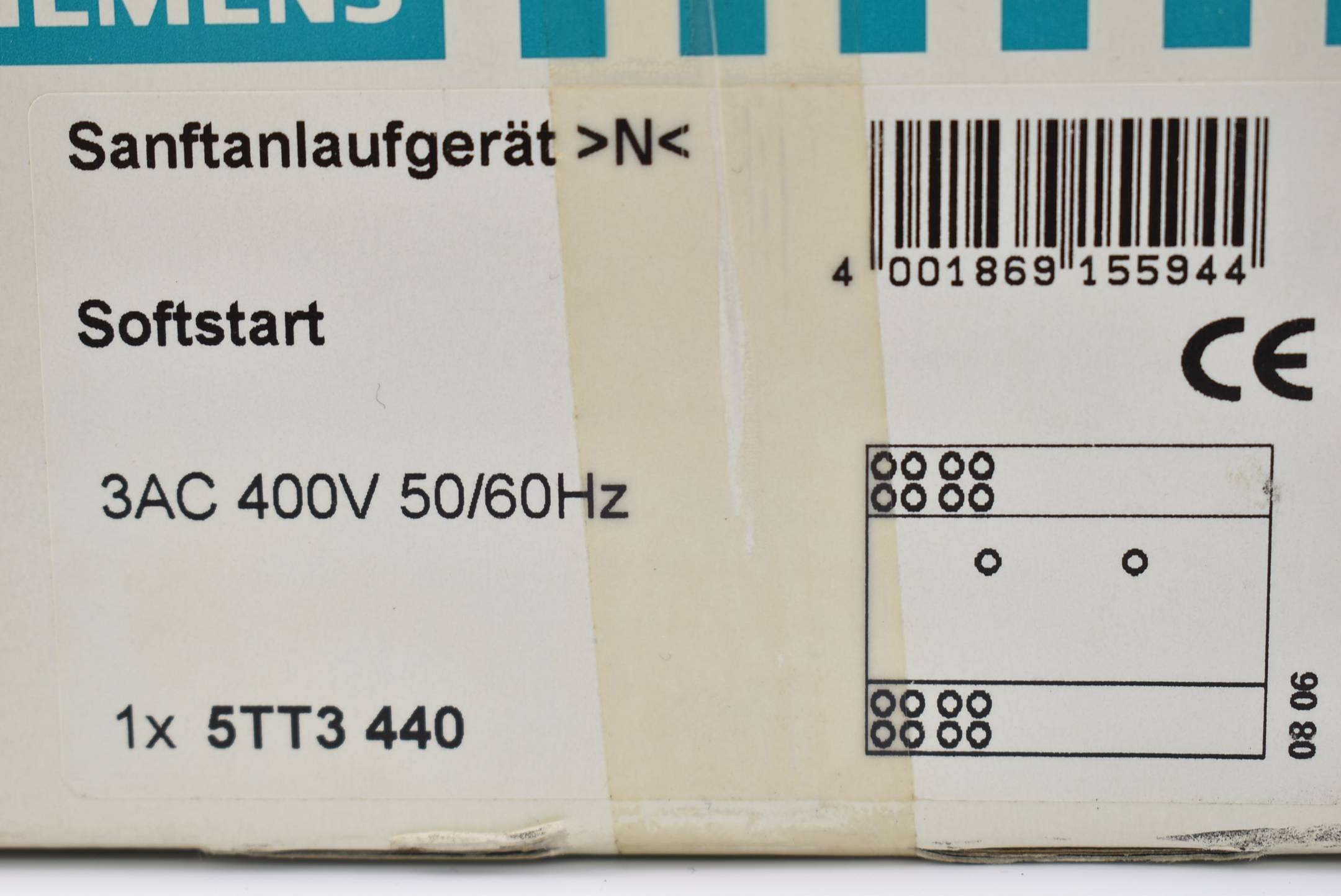 Siemens Sanftanlaufgerät 400VAC 300-5500W Einbautiefe 55mm 5TT3 440 ( 5TT3440 )