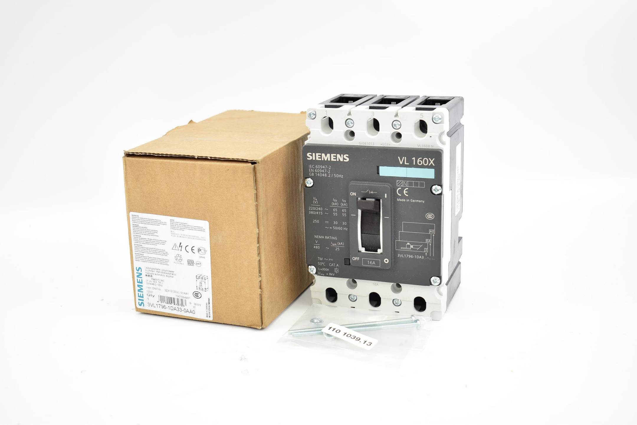 Siemens Leistungsschalter VL160X N 3VL1 796-1DA33-0AA0 ( 3VL1796-1DA33-0AA0 )