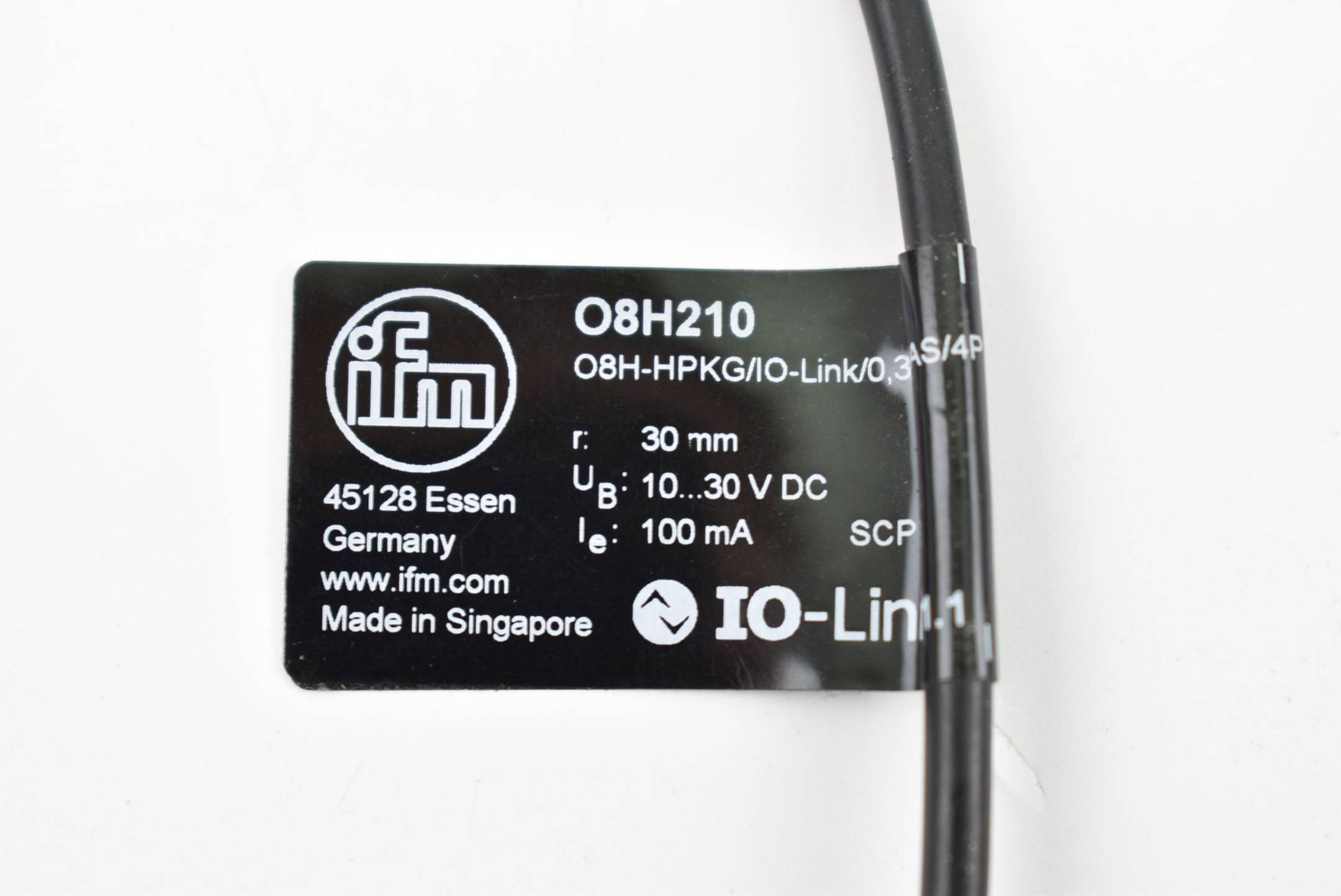 Ifm Reflexionslichttaster mit Hintergrundausblendung 30mm 10-30 VDC 100mA O8H210
