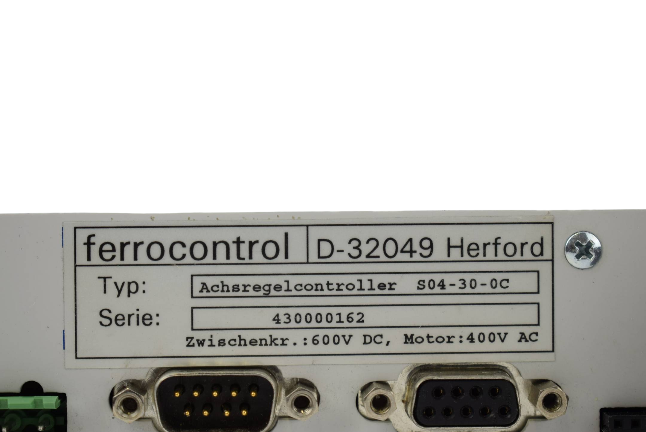 Ferrocontrol Steuerungssysteme Achsregelcontroller S04-30-0C Ferrocontrol Steuerungssysteme Achsregelcontroller S04-30-0C