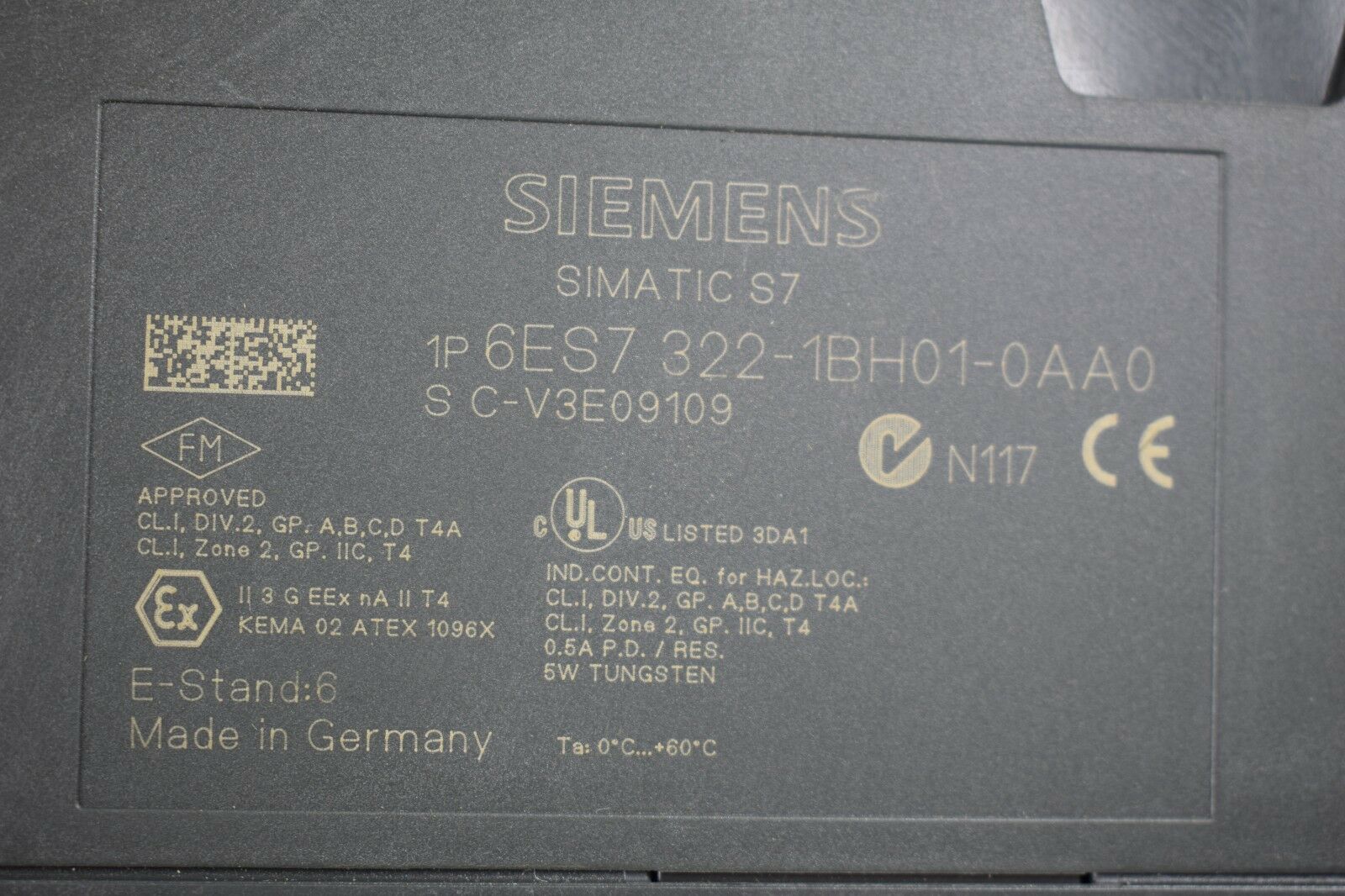 Siemens Simatic S7 6ES7 322-1BH01-0AA0 ( 6ES7322-1BH01-0AA0 ) E:6