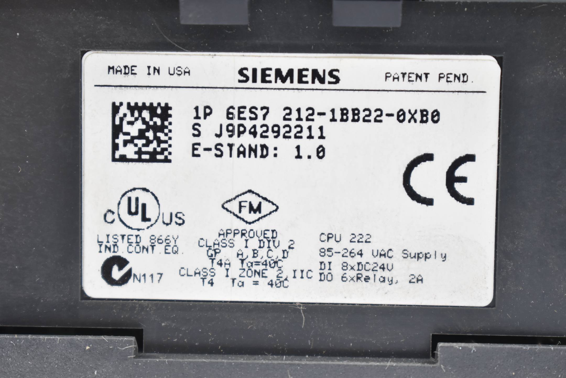 Siemens Simatic S7-200 CPU 222 6ES7212-1BB22-0XB0 ( 6ES7 212-1BB22-0XB0 )