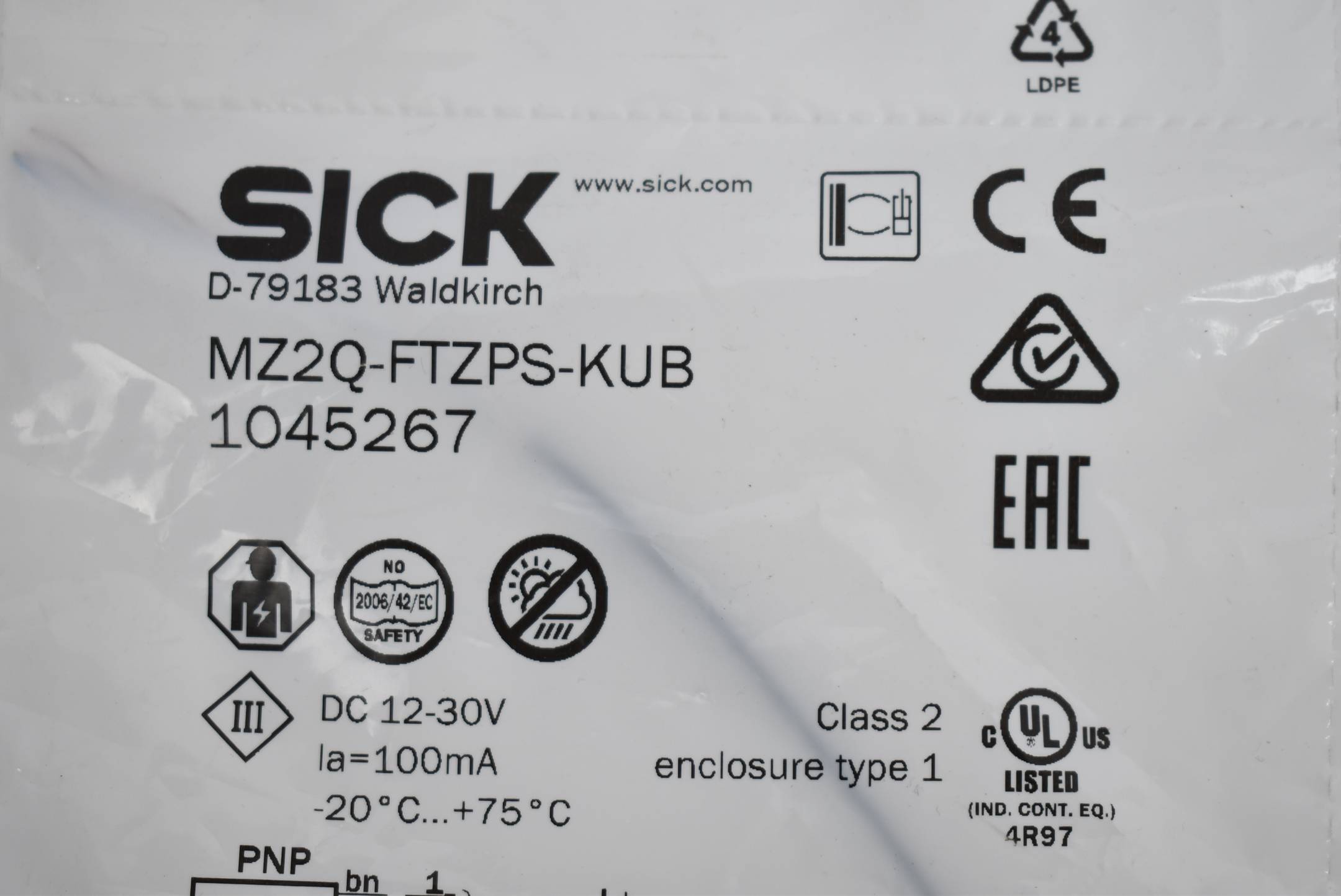 Sick Sensor für T-Nut-Zylinder DC 12-30V 100mA MZ2Q-FTZPS-KUB ( 1045267 )