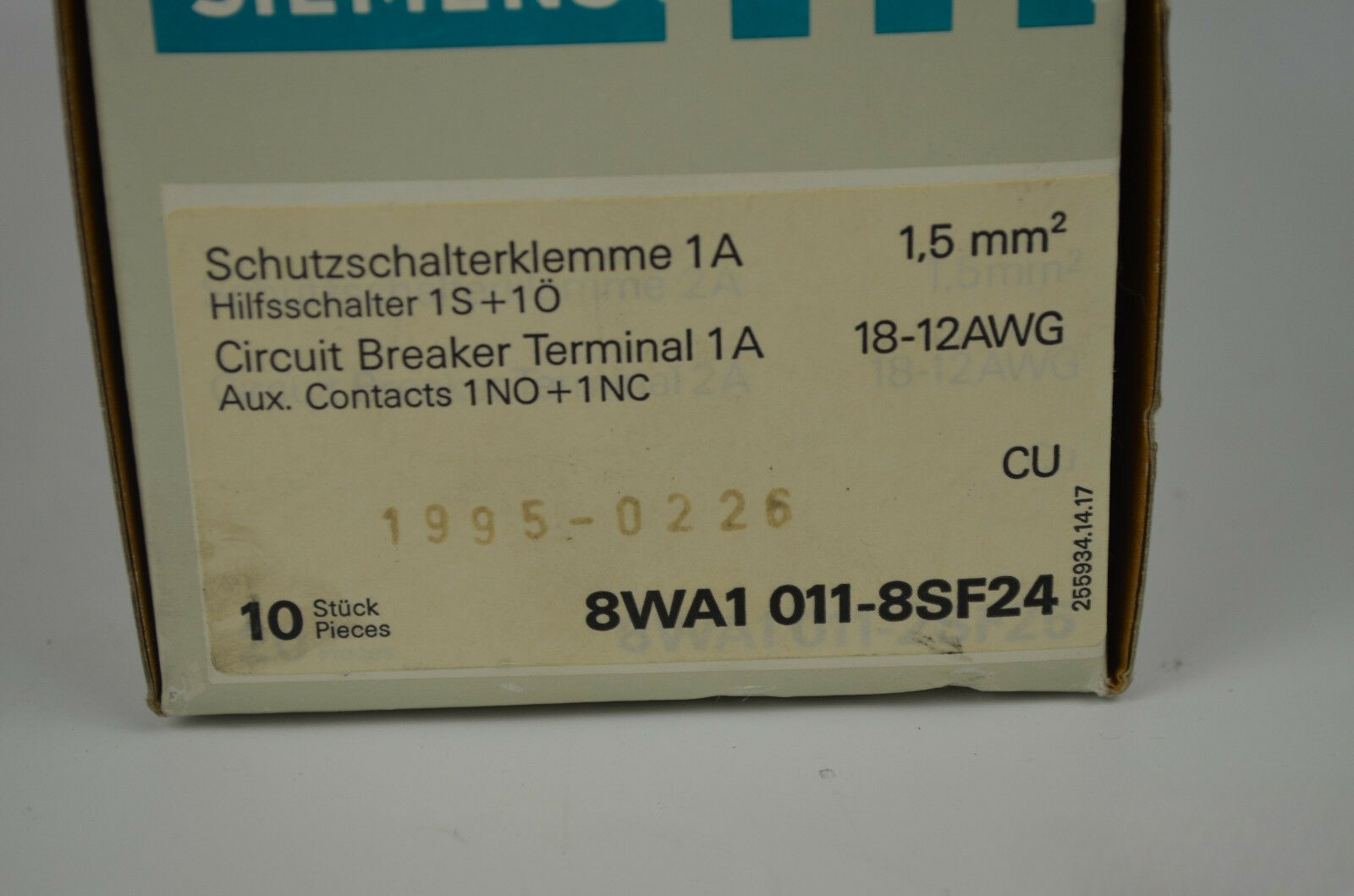 Siemens Reihenklemmen 8WA1 011-8SF24 ( 8WA1011-8SF24 )