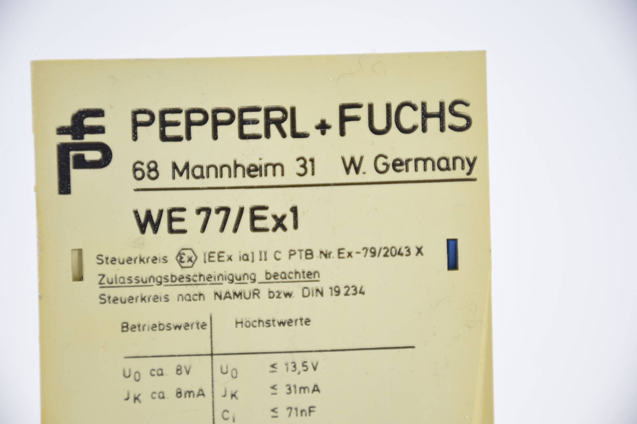 Pepperl+Fuchs Schaltverstärker 230V WE 77/Ex1