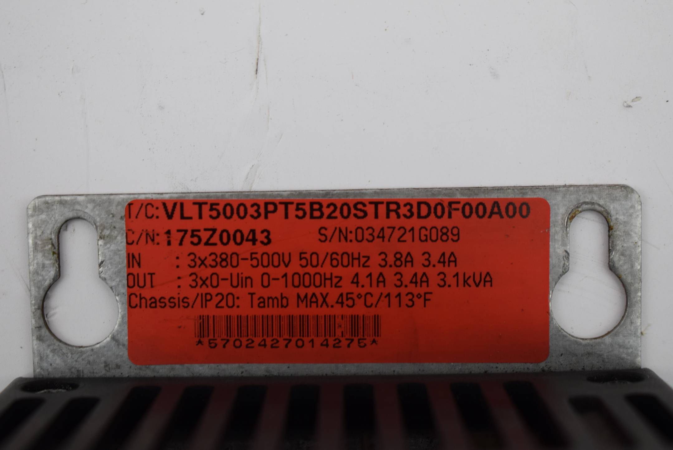 Danfoss VLT® Frequenzumrichter VLT5003PT5B20STR3D0F00A00 ( 175Z0043 )