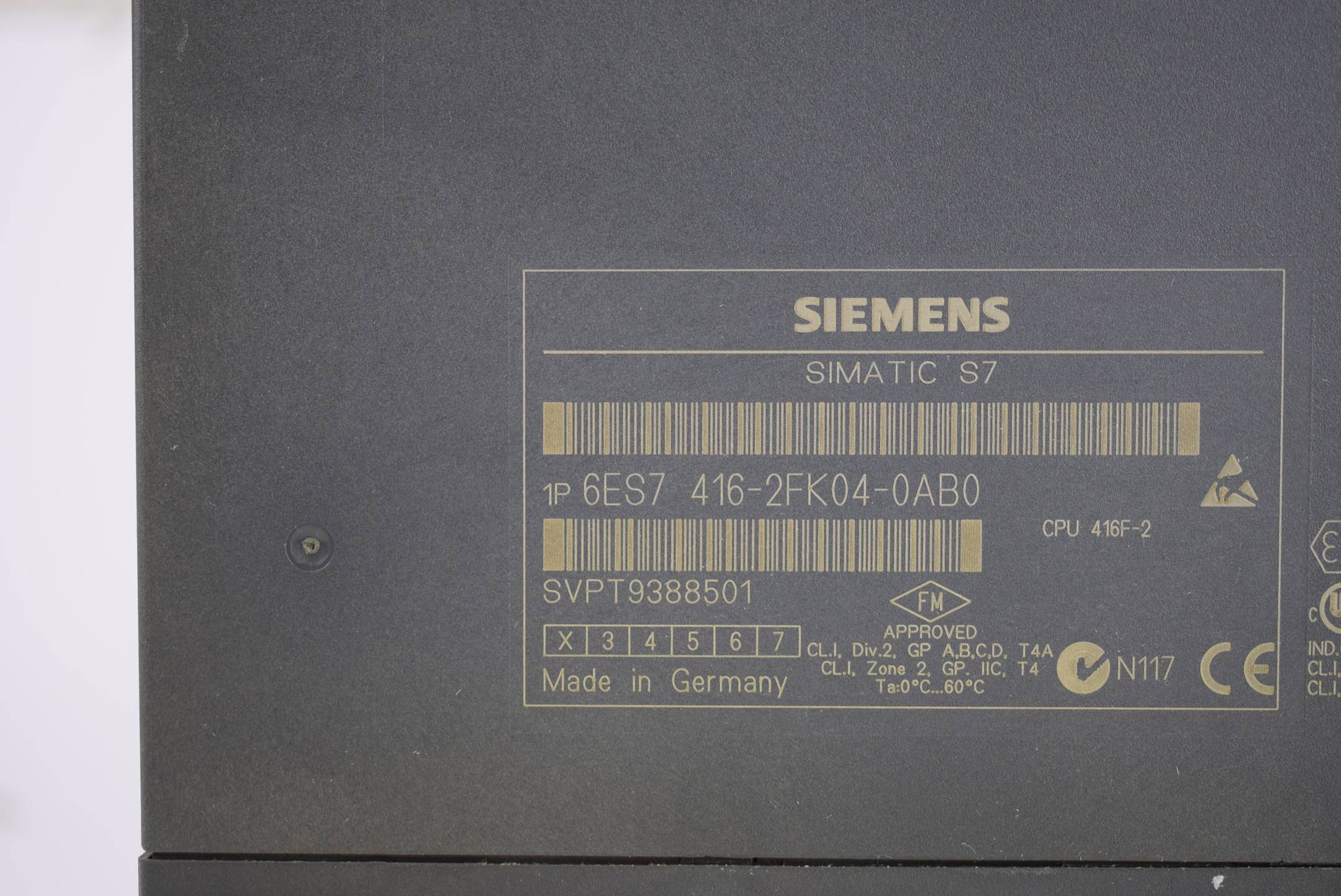 Siemens simatic S7-400 CPU 416F-2 6ES7 416-2FK04-0AB0 (6ES7416-2FK04-0AB0) E2