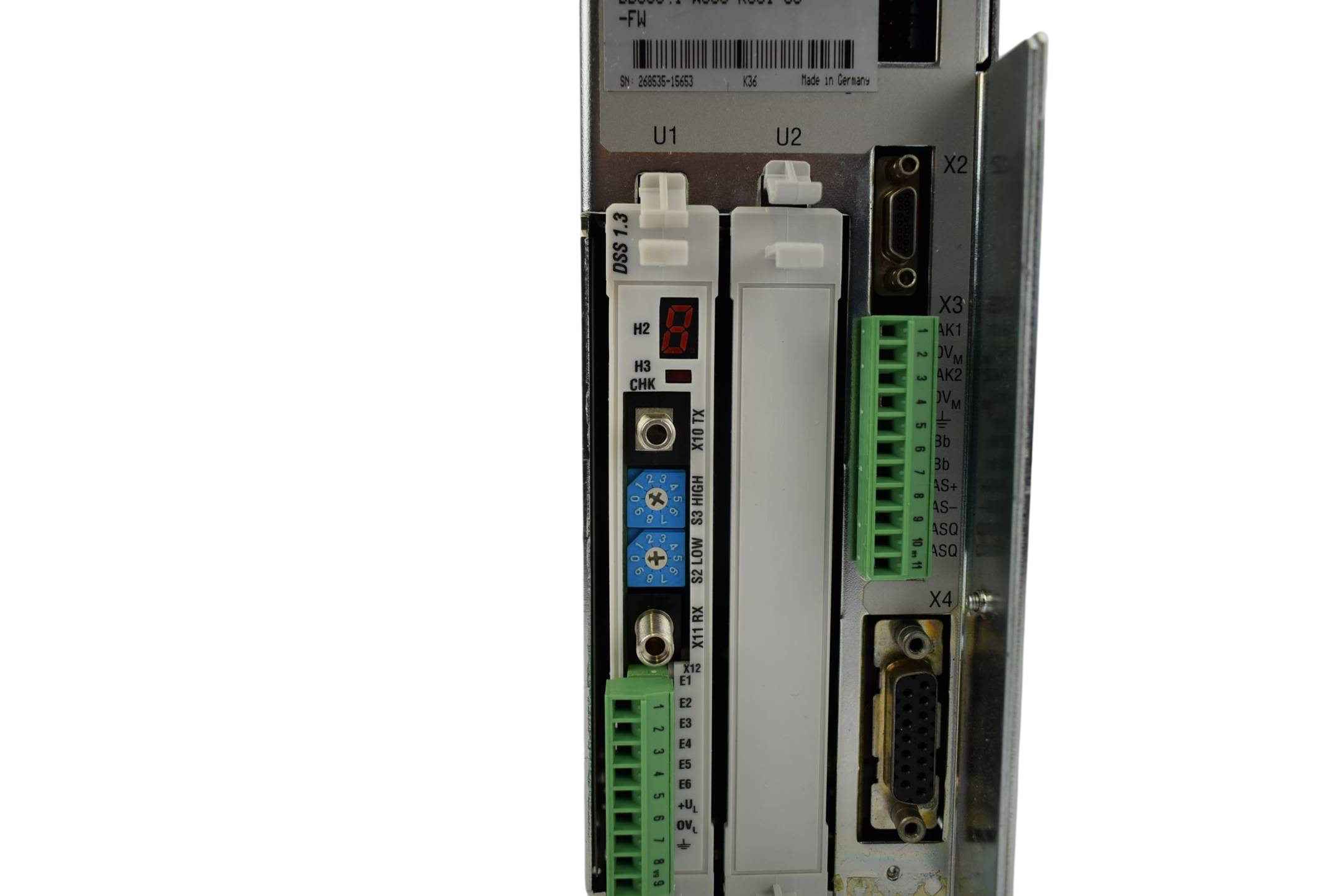 Bosch Rexroth Indramat Digital A.C. Servo controller DDS03.1-W030-RS01-03-FW
Bosch Rexroth Indramat Digital A.C. Servo controller DDS03.1-W030-RS01-03-FW