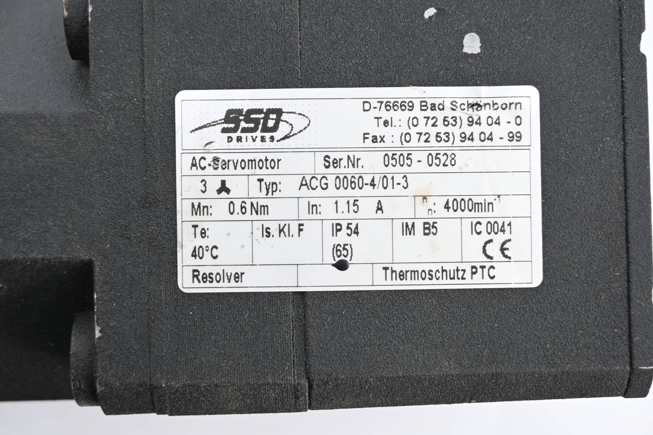 SSD Drives AC-Servomotor ACG 0060-4/01-3
