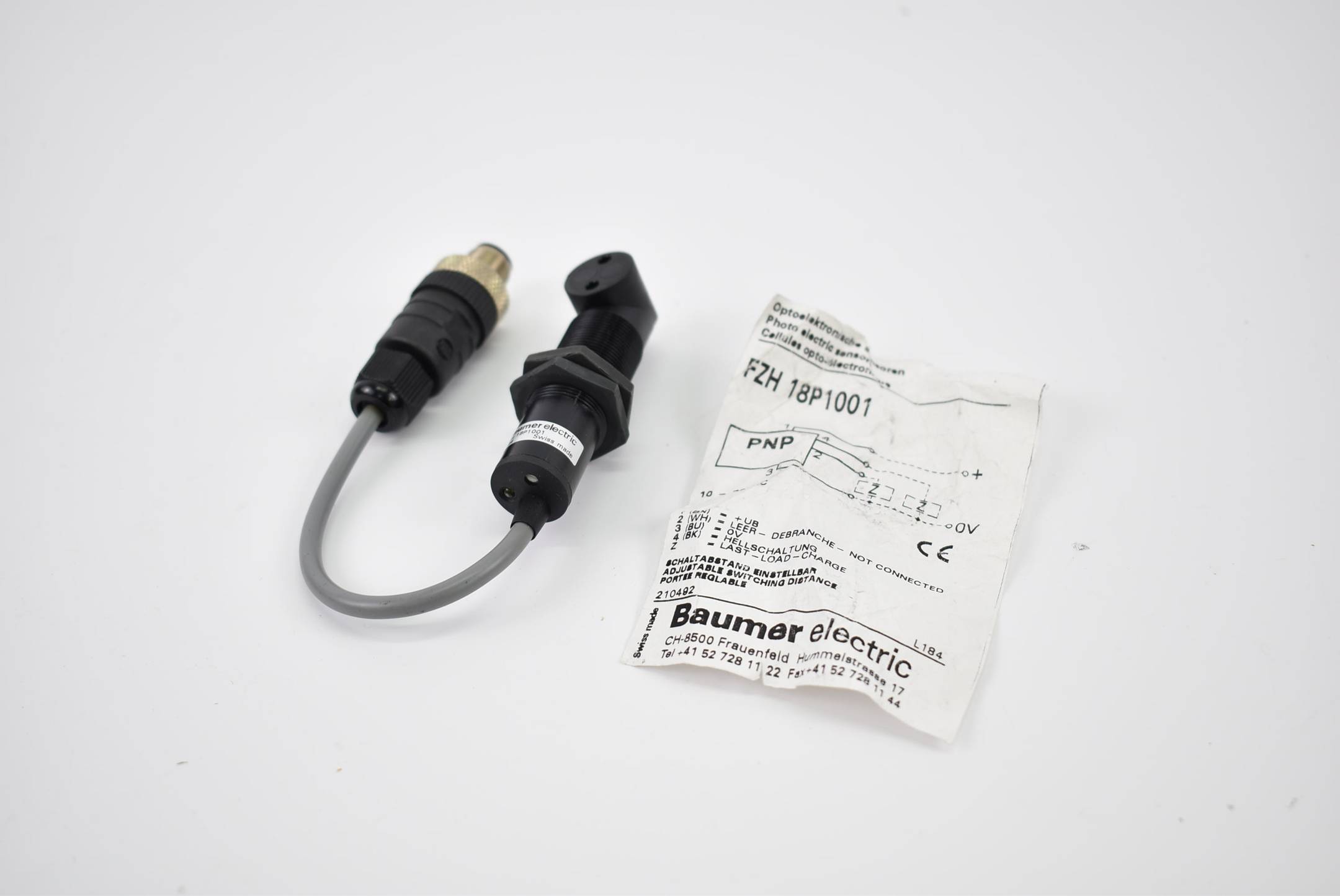 Baumer Optoelektronischer Sensor 10-30 VDC FZH 18P1001