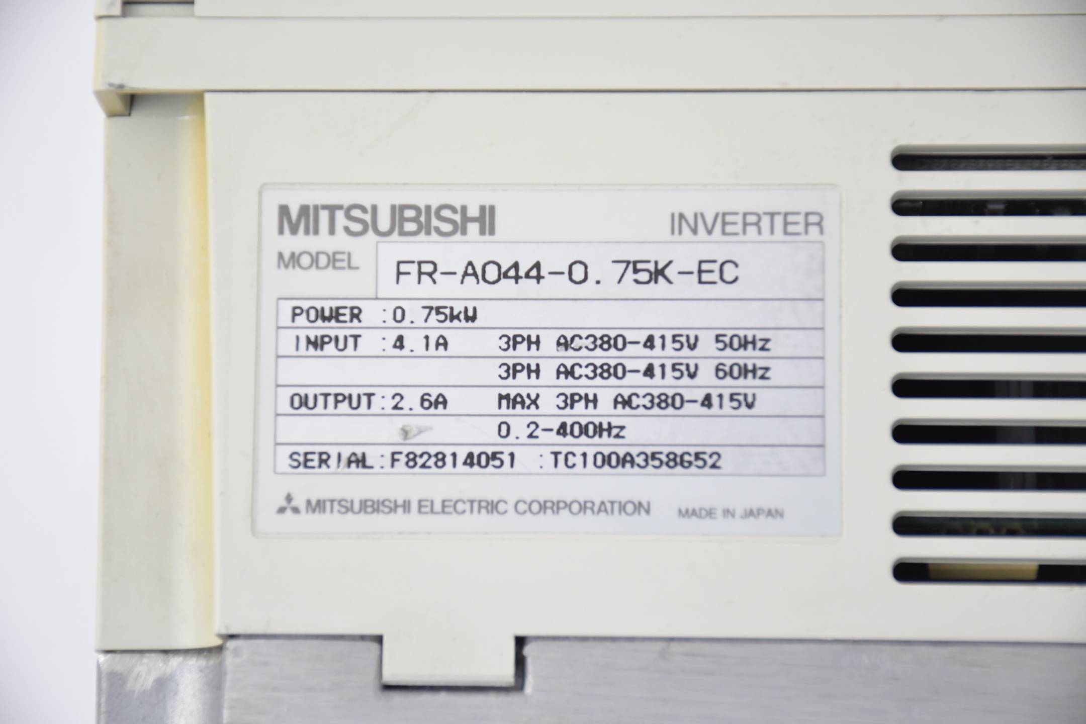 Mitsubishi Frequenzumformer FR-A044-0,75K-EC
