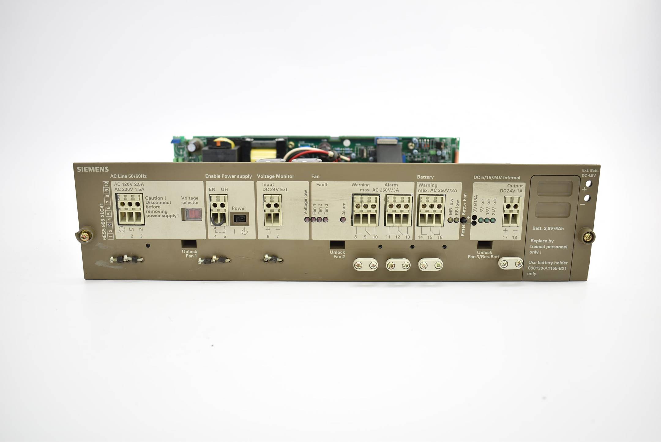 Siemens Simatic S5 Power Supply 6ES5955-3LC41 ( 6ES5 955-3LC41 ) E3