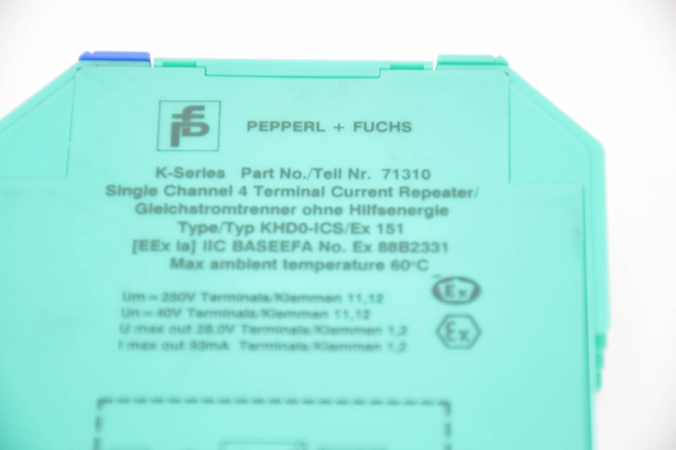 Pepperl + Fuchs K-Series Trennwandler KHD0-ICS/Ex151 ( 71310 )