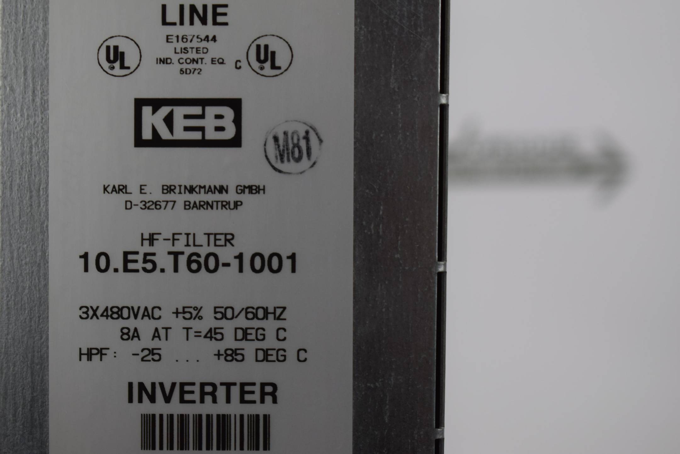 KEB HF-Filter 10.E5.T60-1001 ( 10E5T60-1001 )