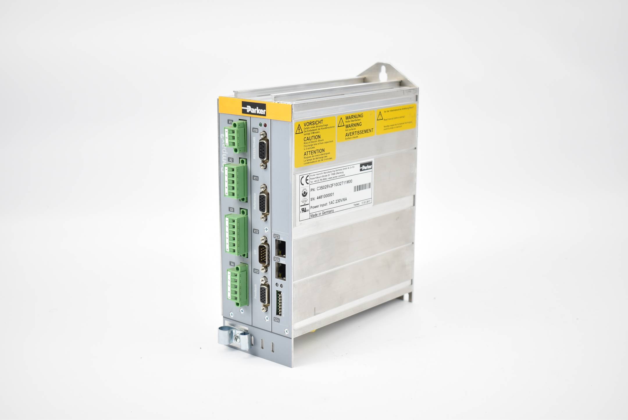 Parker Compax3 Servo Controller C3S025V2F10I32T11M00 ( 230VAC 6A )