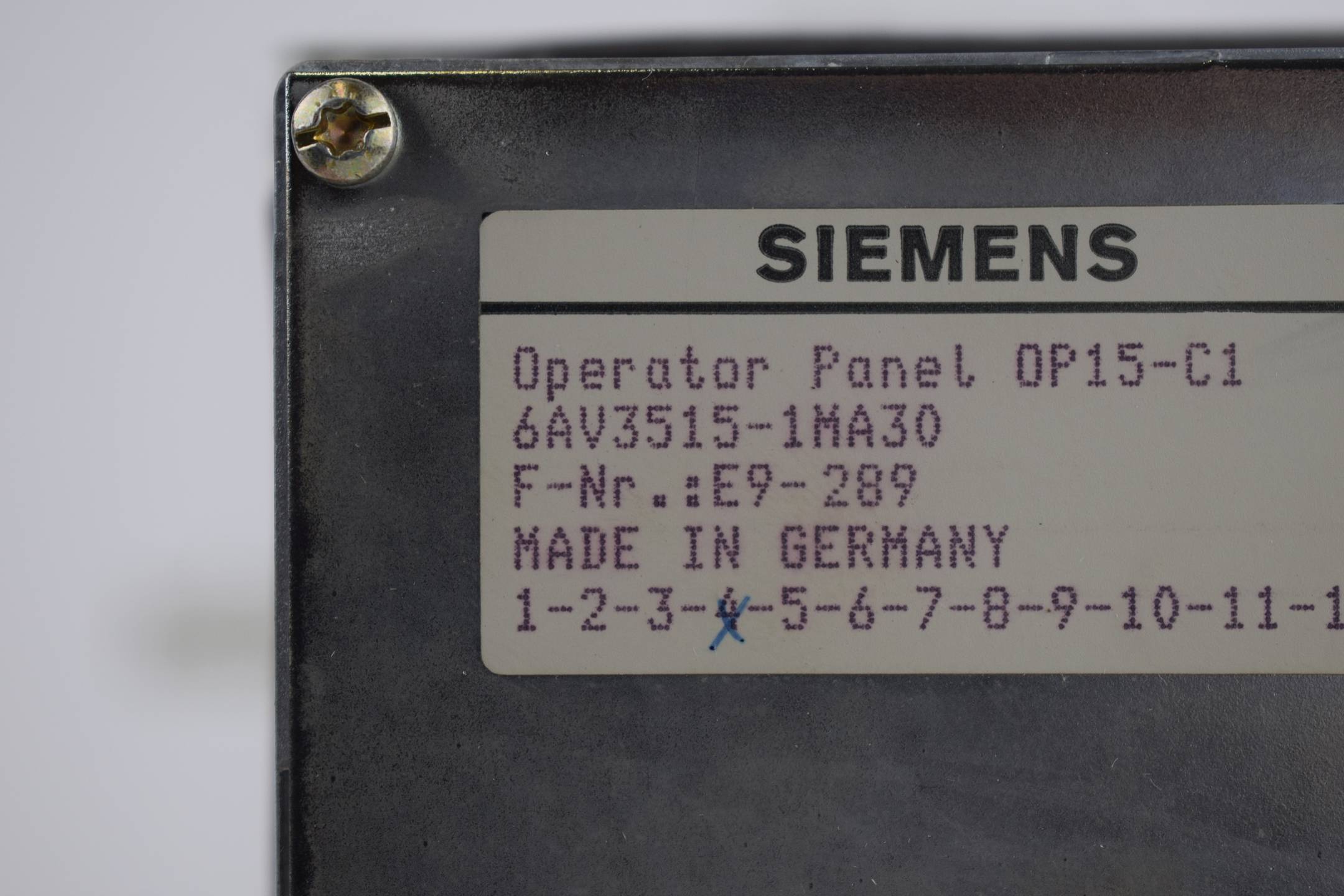 Siemens Operator Panel Coros OP15-C1 6AV3515-1MA30 ( 6AV3 515-1MA30 ) E4