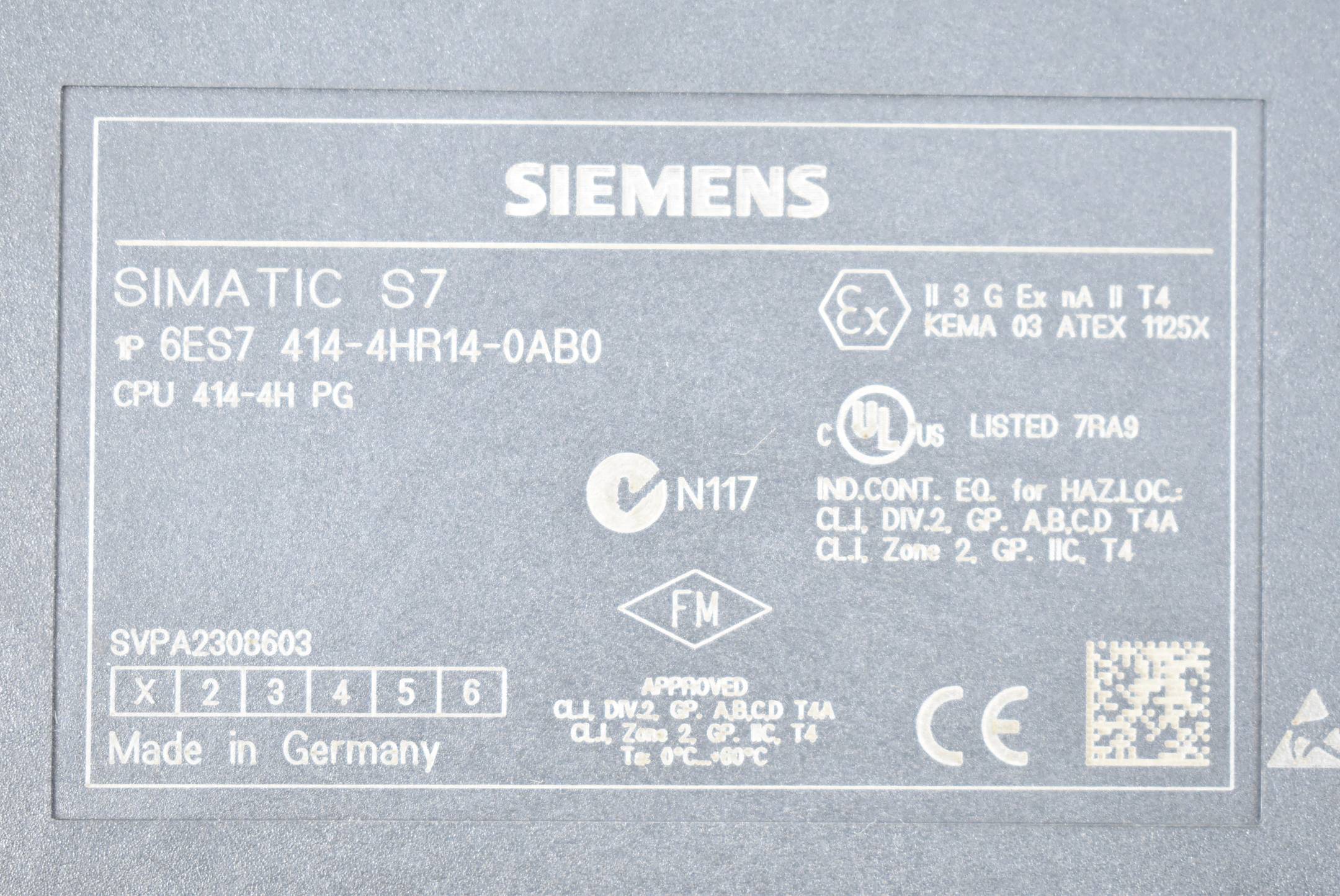 Siemens simatic S7-400H CPU 414-4H 6ES7 414-4HR14-0AB0 ( 6ES7414-4HR14-0AB0 ) E1