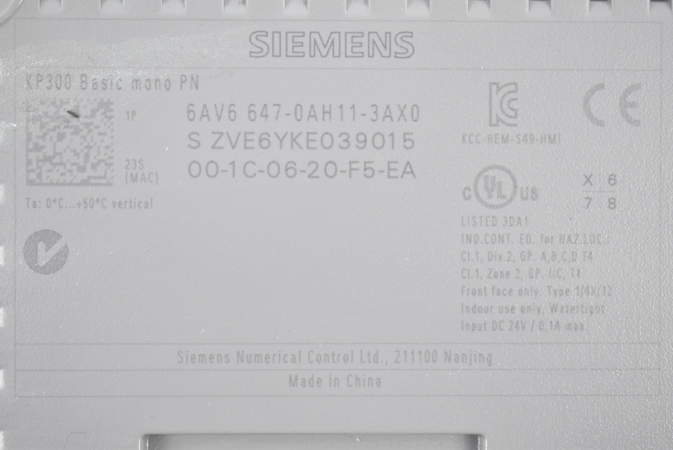 Siemens Simatic HMI KP300 Basic Mono 6AV6647-0AH11-3AX0 ( 6AV6 647-0AH11-3AX0 )
