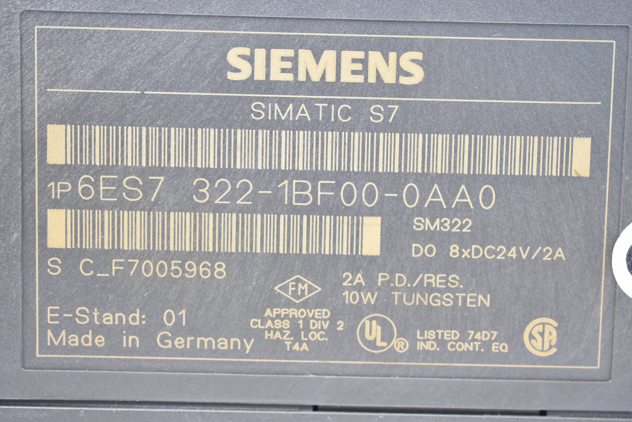 Siemens simatic S7-300 digital 6ES7 322-1BF00-0AA0 ( 6ES7322-1BF00-0AA0 )