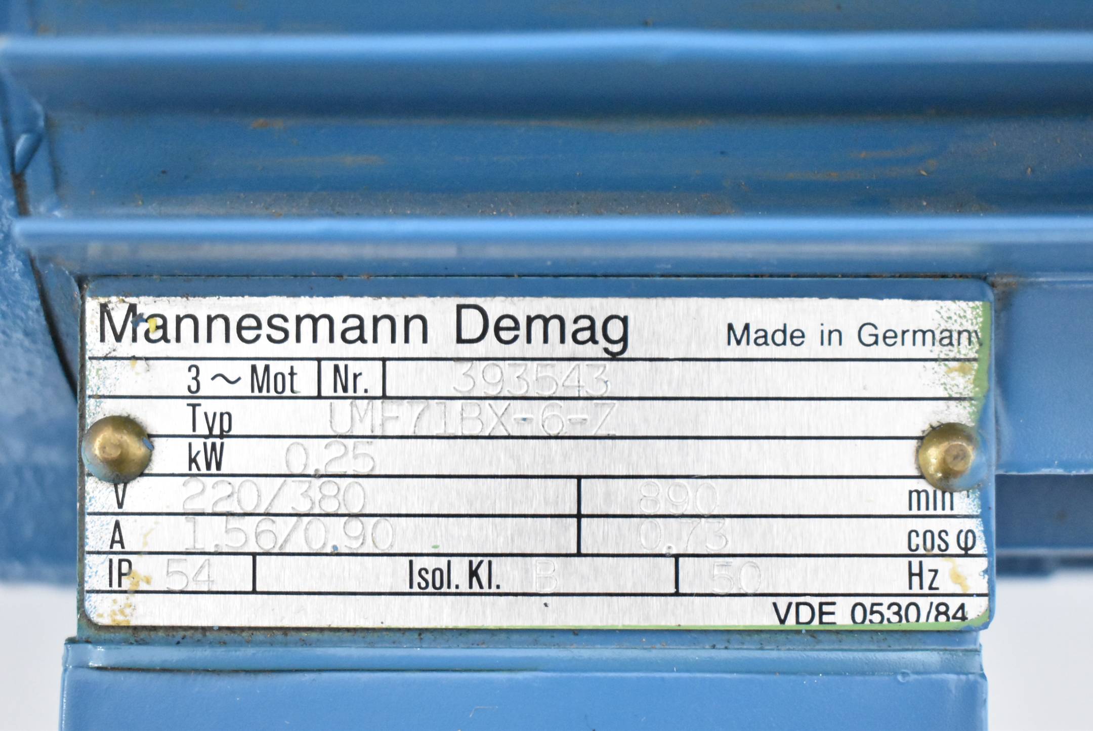 Mannesmann Demag 3-Phasen Motor UMF71BX-6-7 + S040 B5-13-1