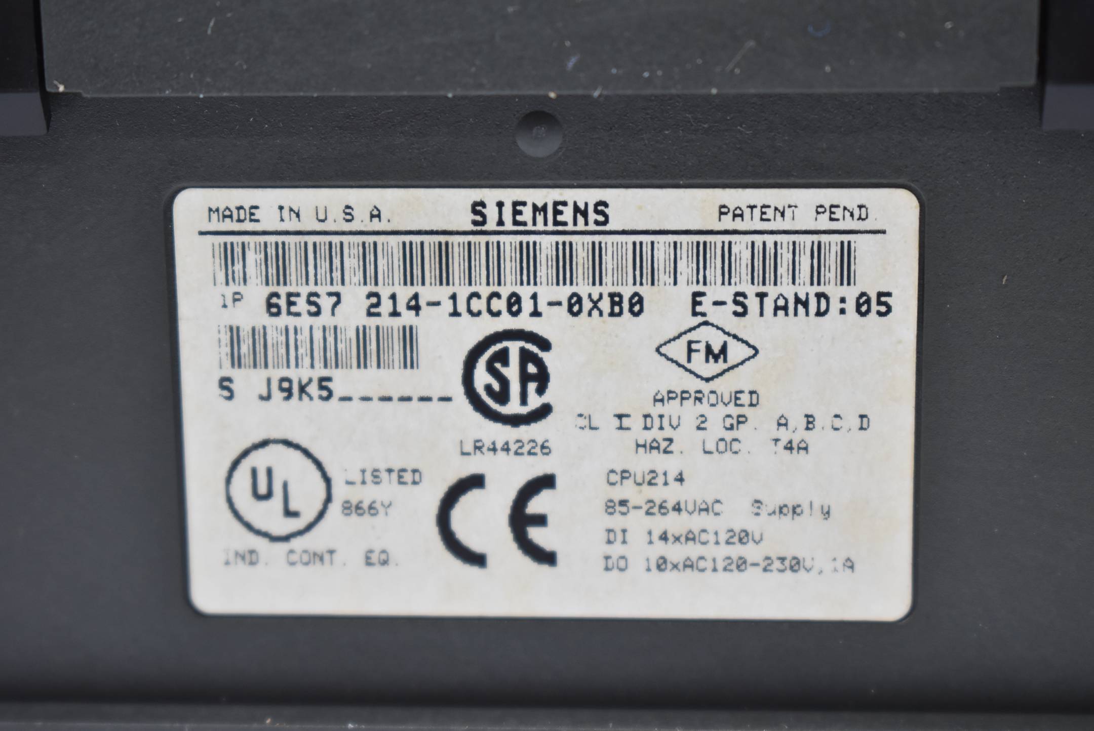 Siemens simatic S7-200 CPU 214 6ES7 214-1CC01-0XB0 ( 6ES7214-1CC01-0XB0 )