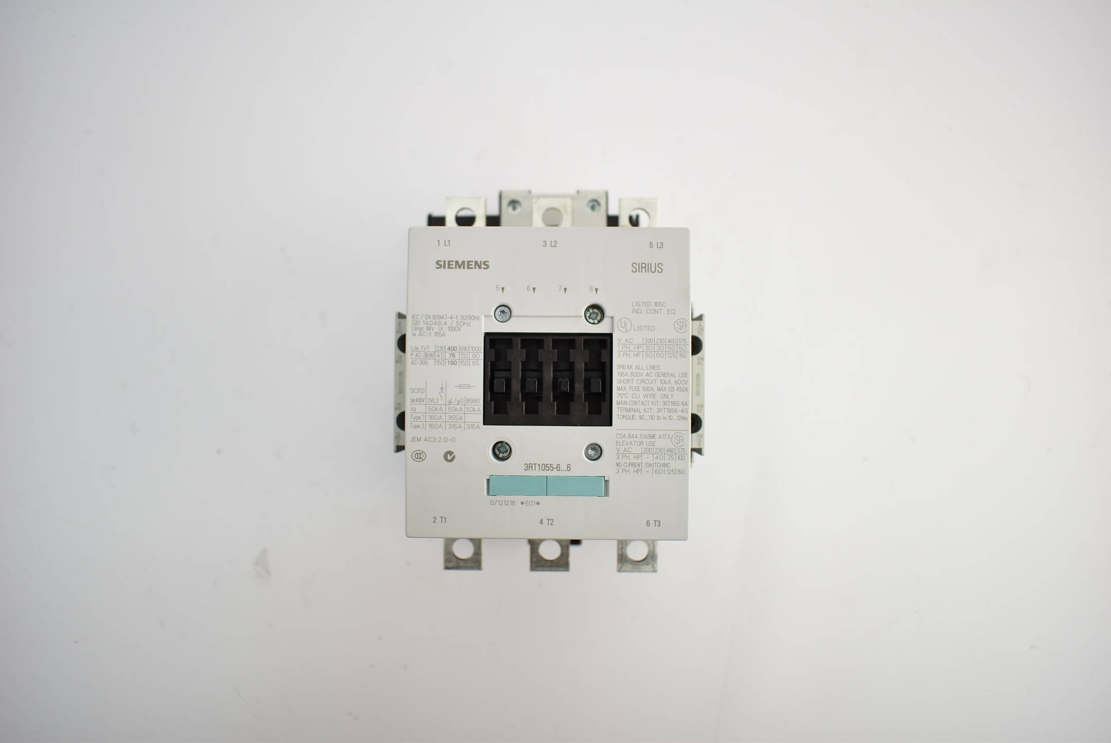 Siemens sirius Leistungsschütz 150A 400V AC 3RT1 055-6AP36 ( 3RT1055-6AP36 )