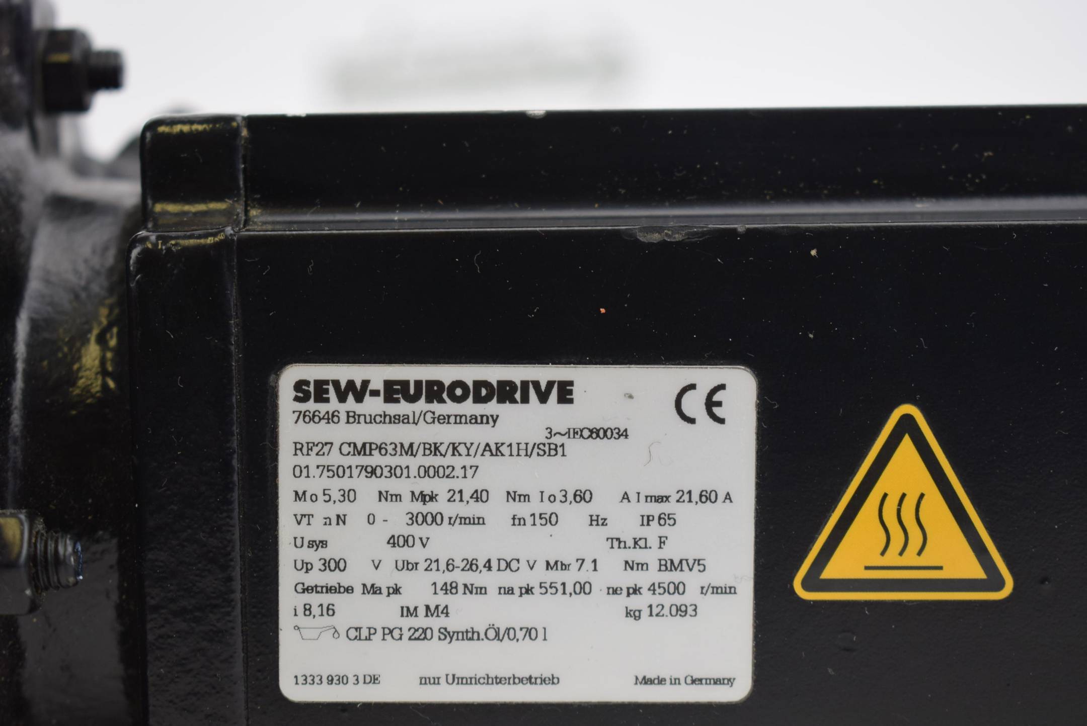 SEW Eurodrive Servo-Motor Brems-Motor CMP RF27 CMP63M/BK/KY/AK1H/SB1