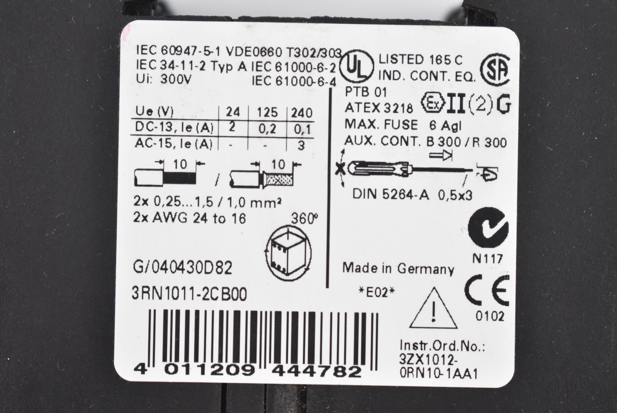 Siemens Simirel Thermistor-Motorschutz 3RN1011-2CB00 ( 3RN1 011-2CB00 )