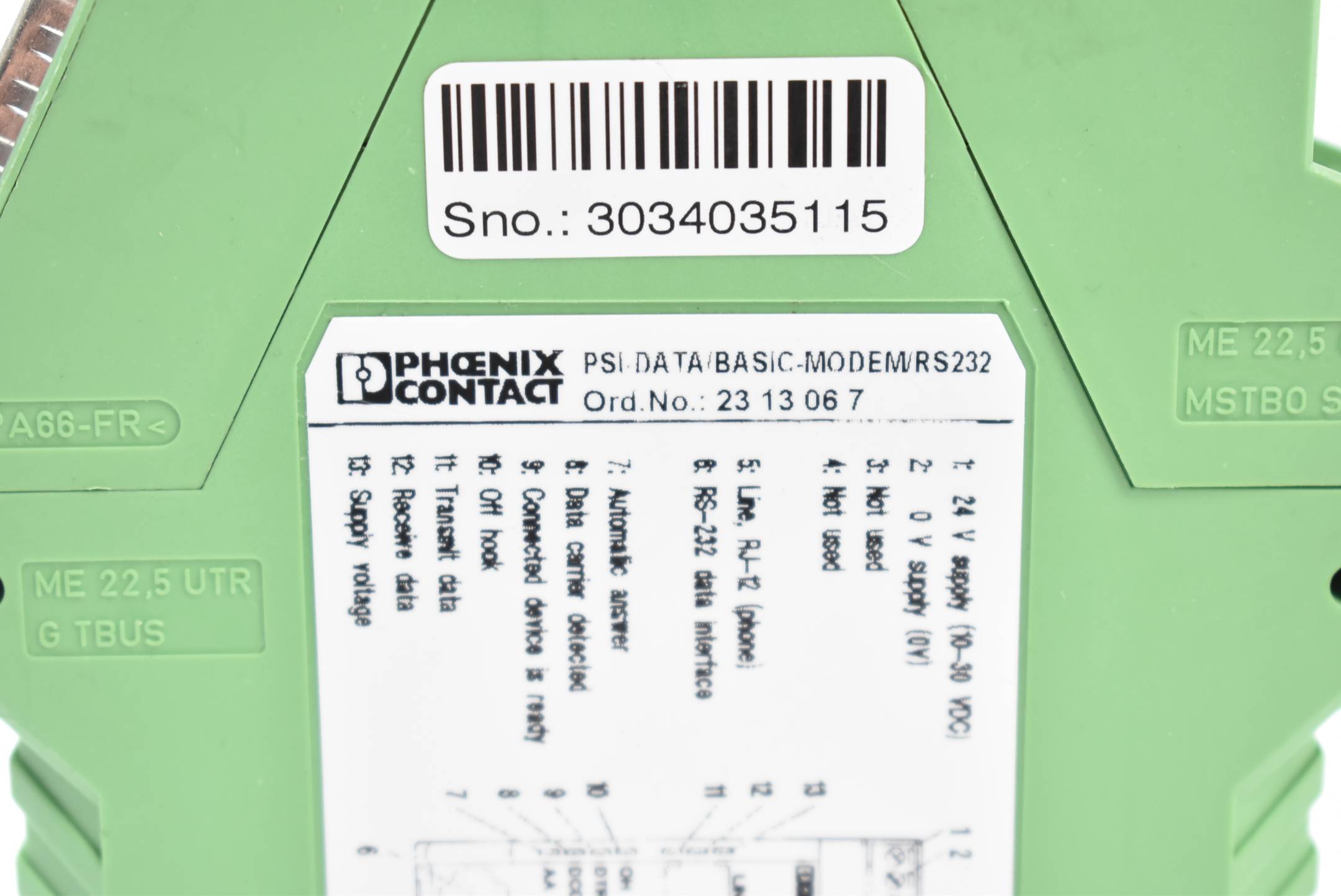 Phoenix Contact Modem PSI-DATA/BASIC-MODEM/RS232 ( 2313067 )