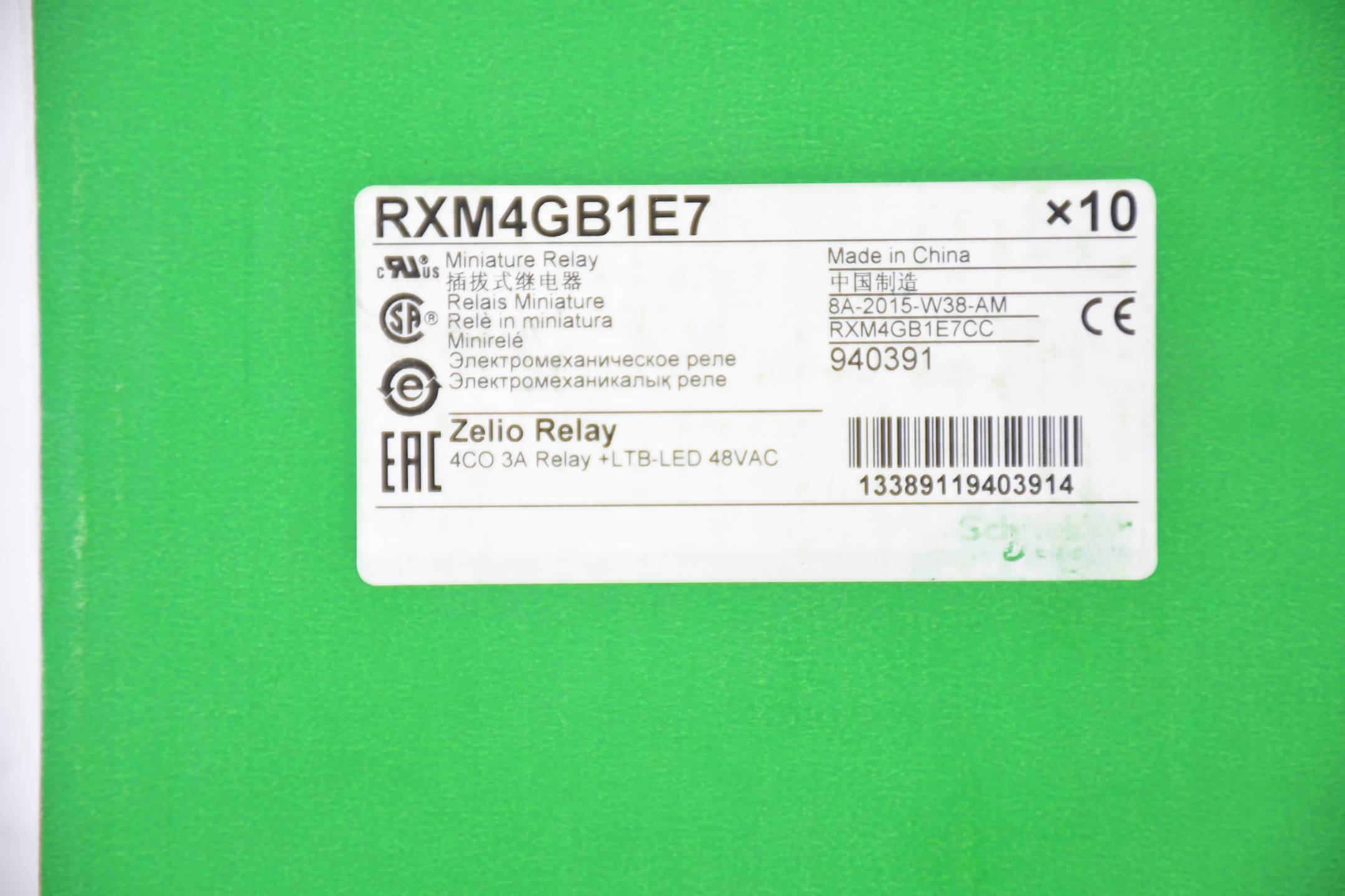 Schneider Electric Miniatur Relais 10 Stück RXM4GB1E7 ( 940391 )