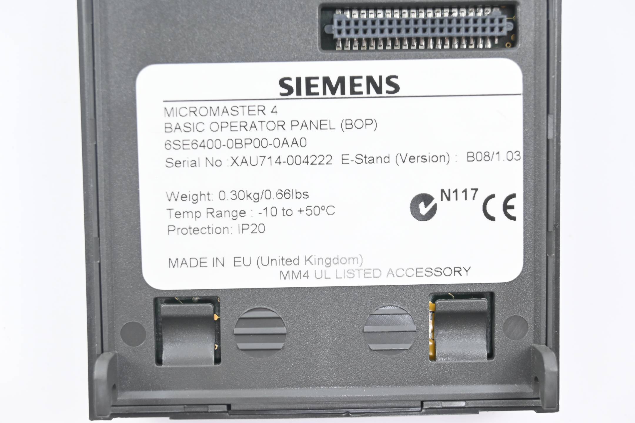 Siemens Micromaster 420 6SE6420-2AB15-5AA1 inkl. BOP 6SE6400-0BP00-0AA0 