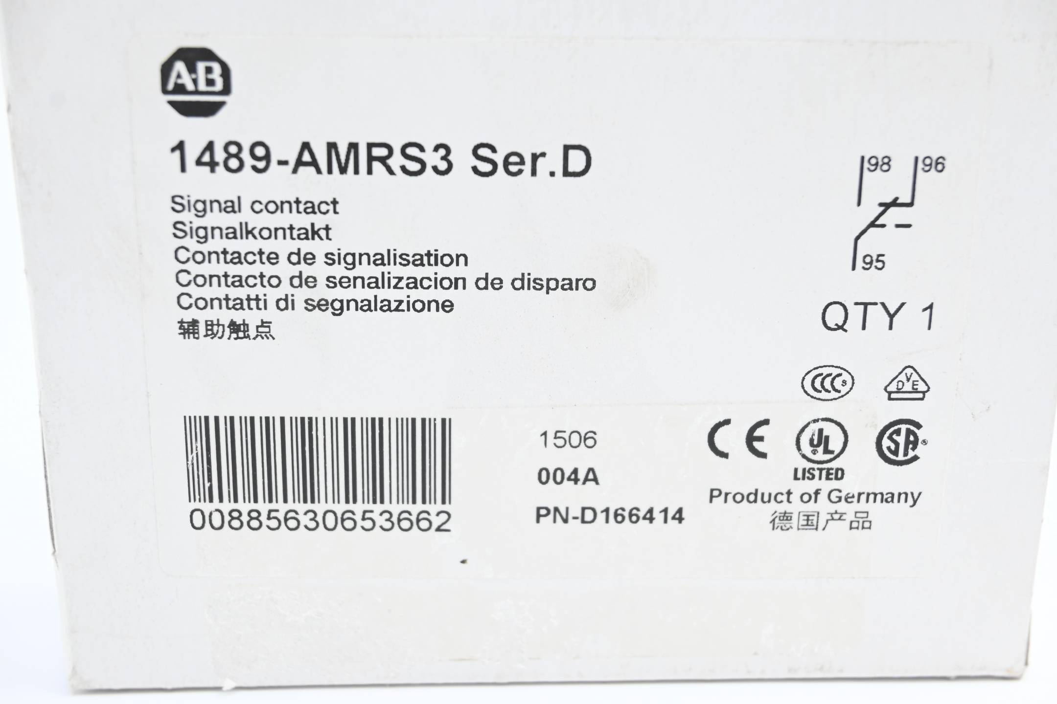 Allen Bradley Signalkontakt 1489-AMRS3