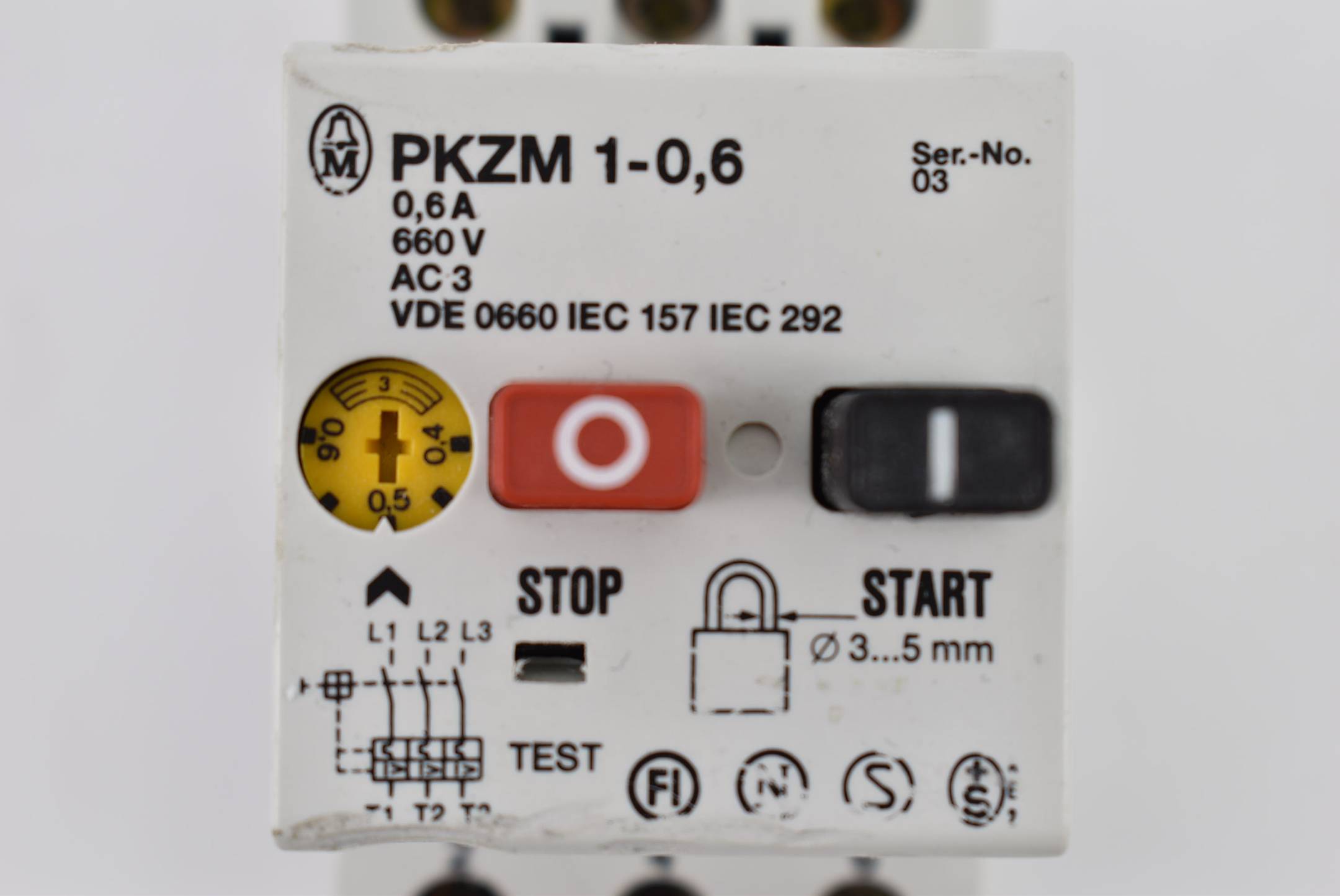 Moeller Motorschutzschalter 0,6A 660V AC3 PKZM 1-0,6