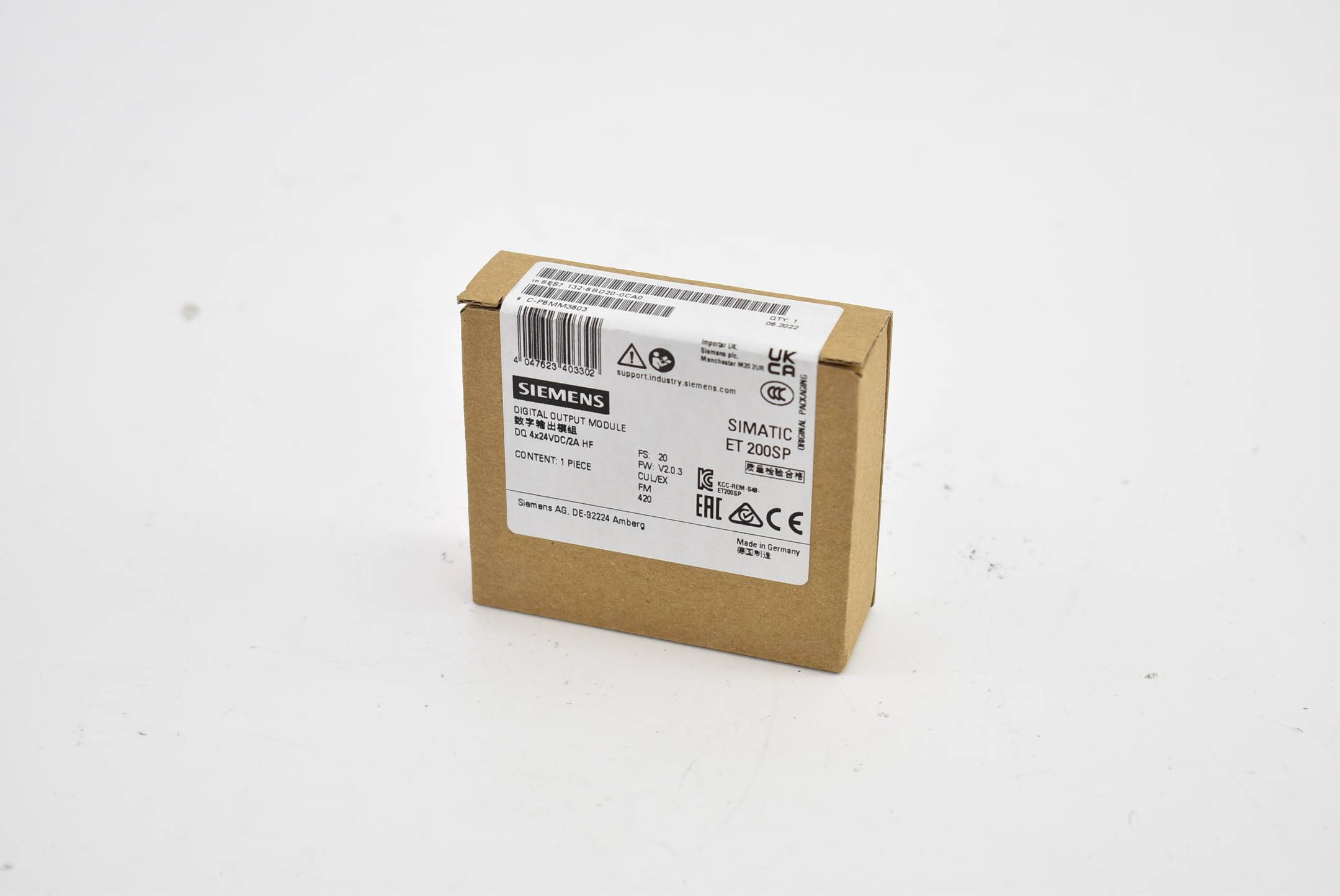 Siemens simatic ET 200SP digital 6ES7132-6BD20-0CA0 ( 6ES7132-6BD20-0CA0 ) E20