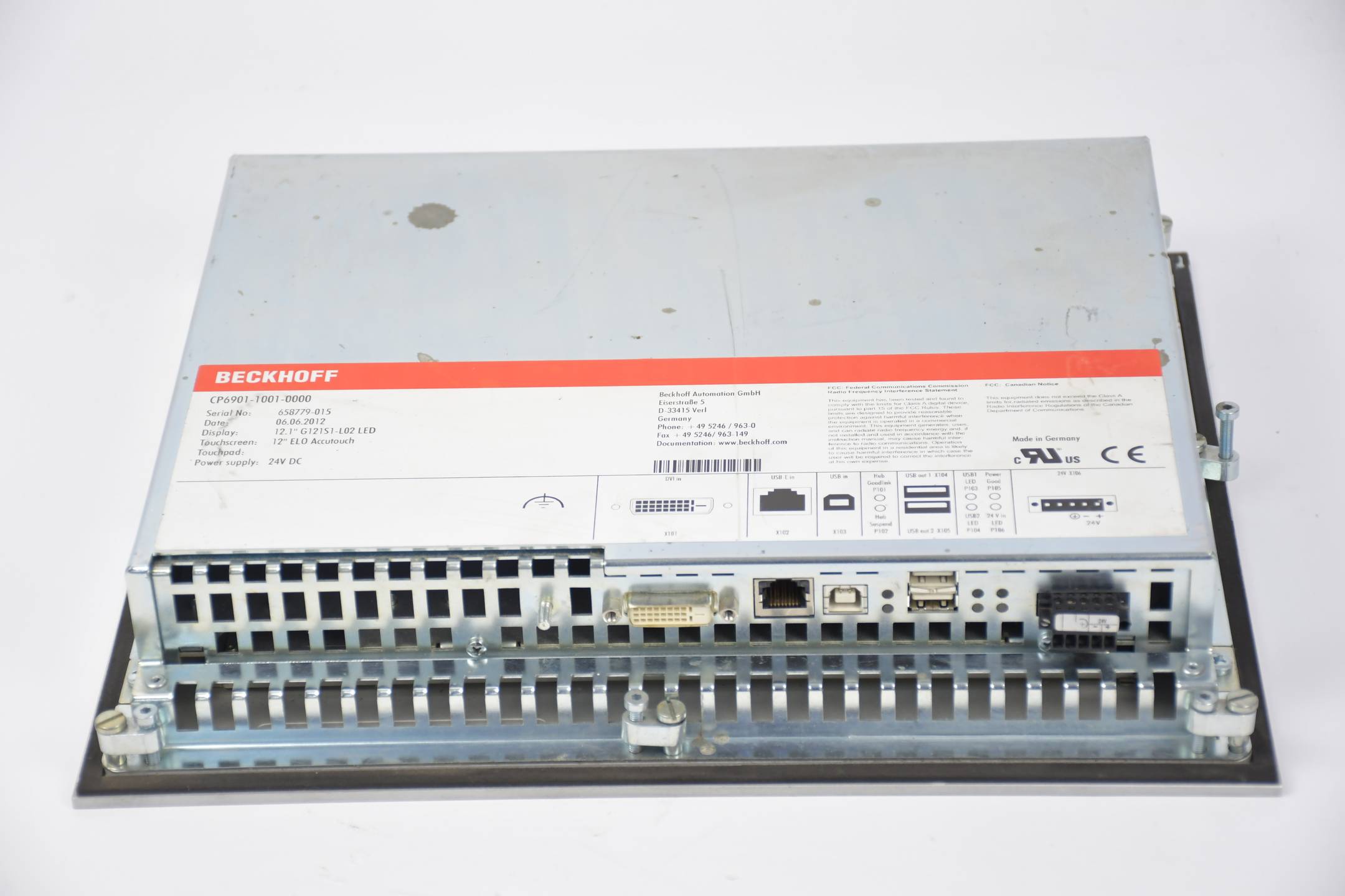 Beckhoff 12" Elo Accutouch Panel CP6901-1001-0000