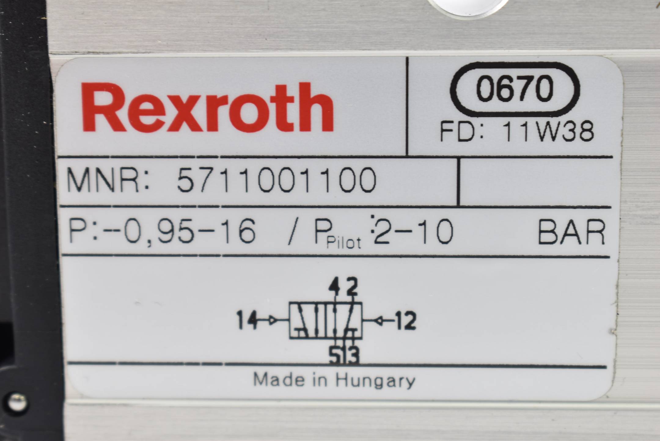 Rexroth Richtungsventil Hydraulik Zylinder 2-10bar MNR: 5711001100
