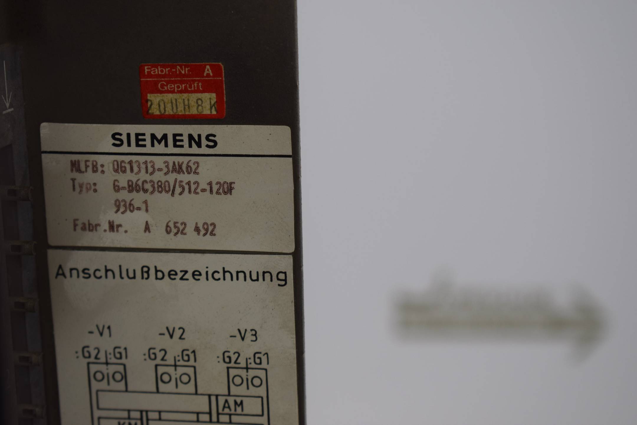 Siemens sitor Gleichrichtergerät QG1313-3AK62 ( 6QG1 313-3AK62 )