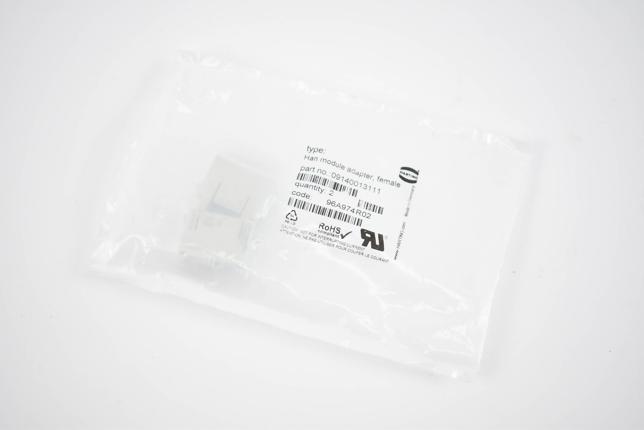 Harting Han Adapter Modul 09140013111